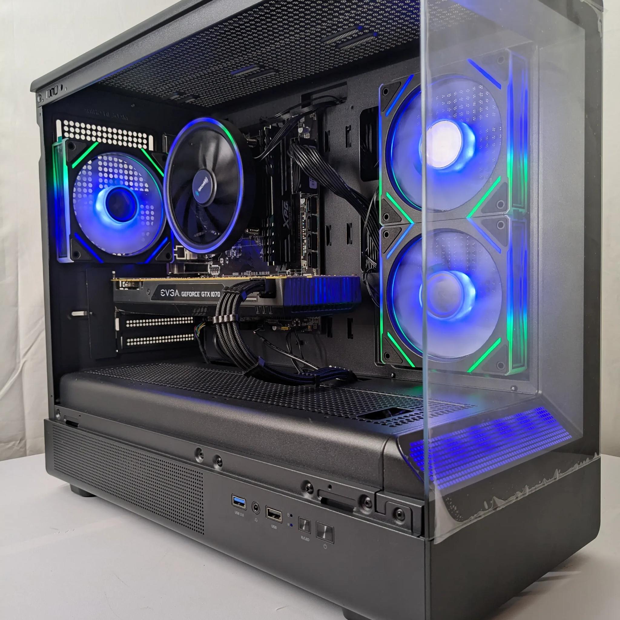 GTX 1070 Gaming PC – Ryzen 7 | 16GB DDR4 | 500GB NVMe | DeepCool Cooler | ARGB Glass Case