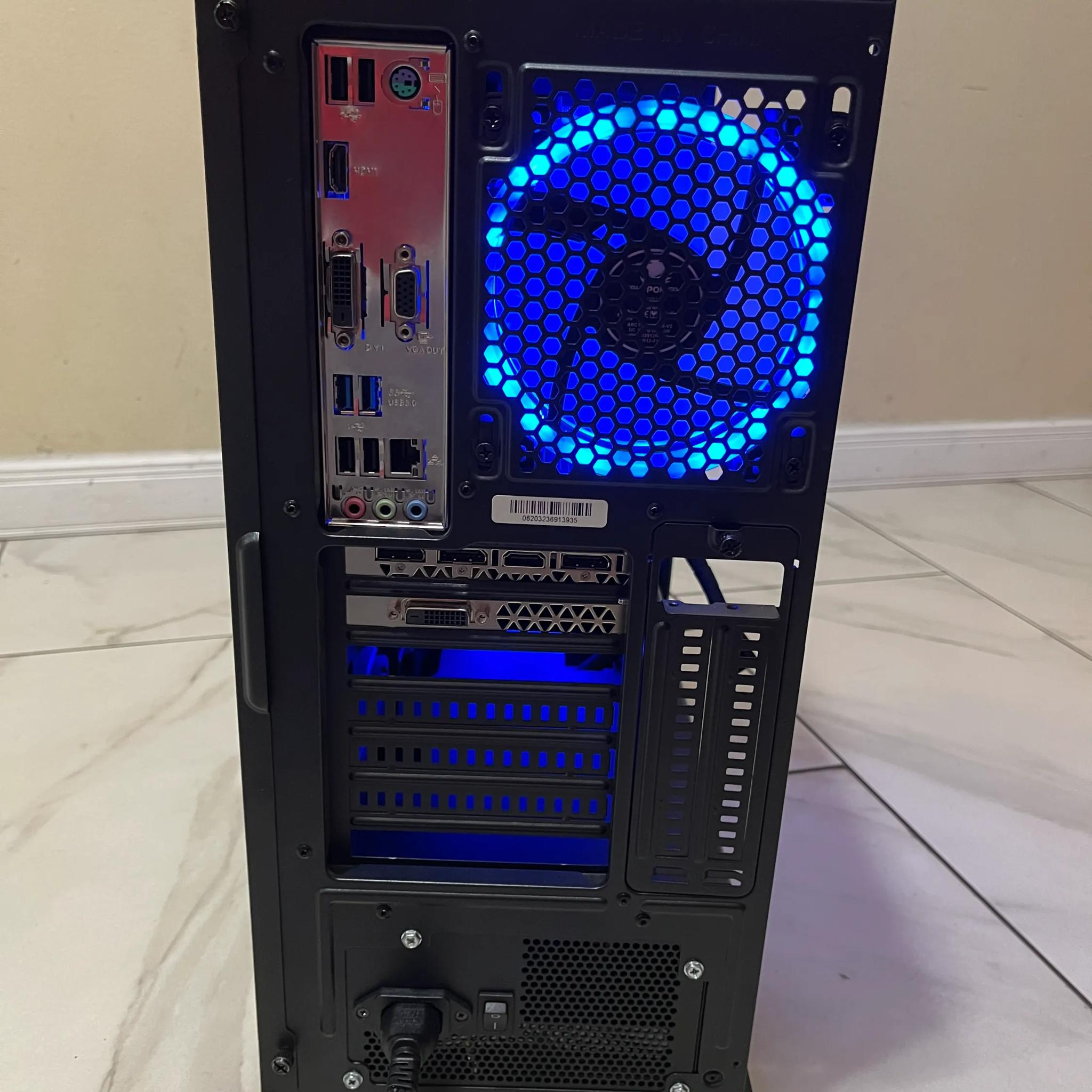 🟢🔵Budget Gaming PC– RGB Case w/ Remote- Intel i5-7400, GTX 1060, 512GB SSD & 12GB RAM 🔥🖥️