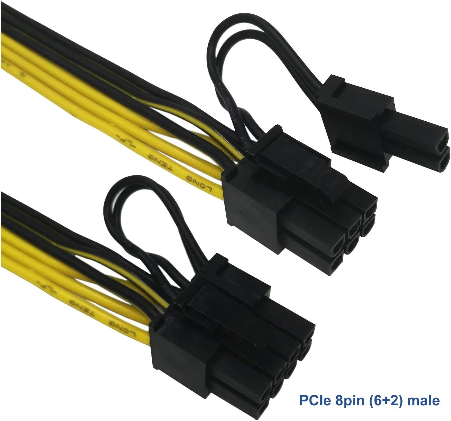 Power Cable 8 Pin Dual PCIe 8 Pin (6+2) Graphics Card PCI Express Power Adapter GPU VGA Y-Splitter