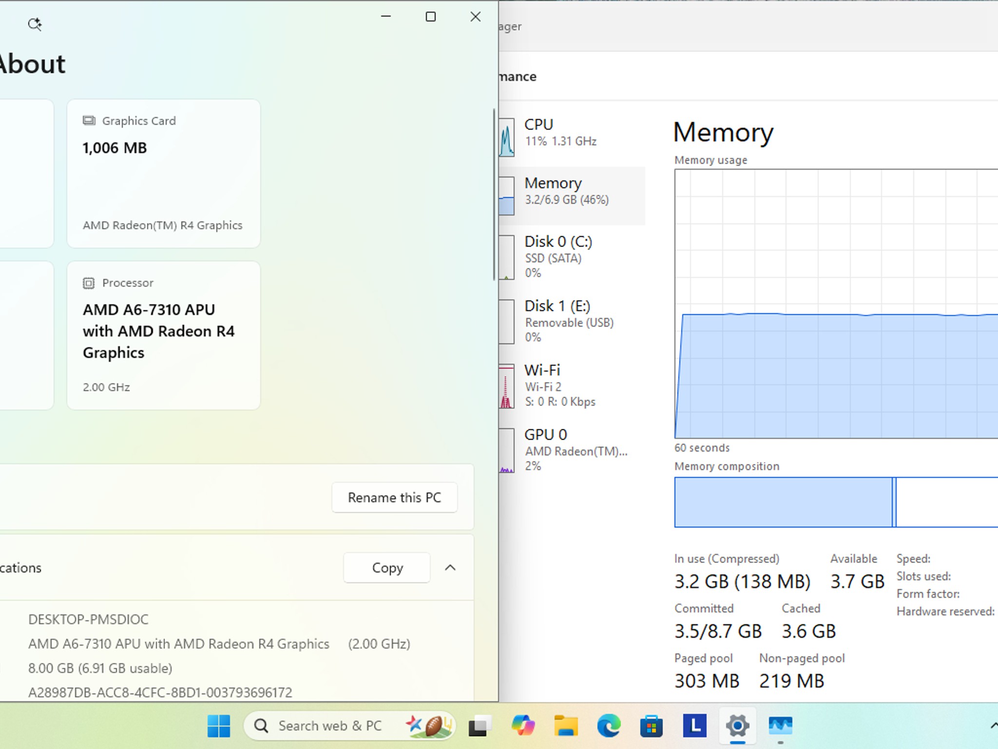 Looking for a home 15.6" Lenovo ideapad, AMD A6-7310, 120GB SSD 8GB DDR3 1600mhz