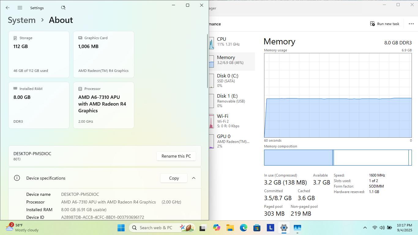 Looking for a home 15.6" Lenovo ideapad, AMD A6-7310, 120GB SSD 8GB DDR3 1600mhz