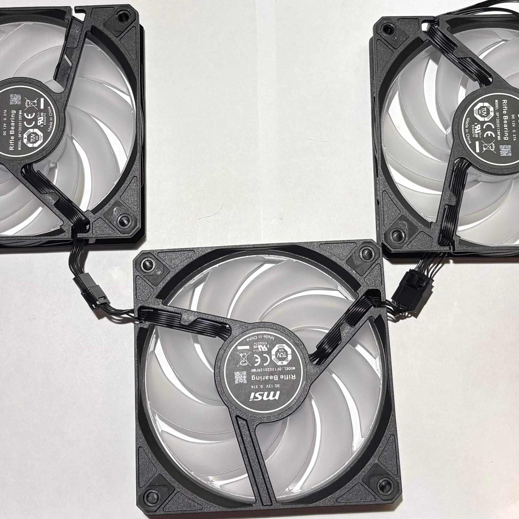 MSI 120mm ARGB PWM Case Fans 3-Pack – Daisy Chain – Tested Working