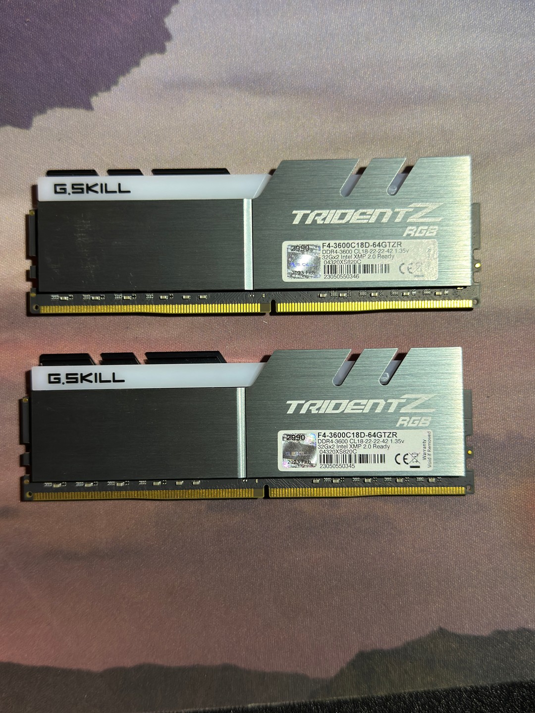 G.SKILL Trident Z RGB 64GB (2x32GB) DDR4 3600MHz CL18 RAM Kit