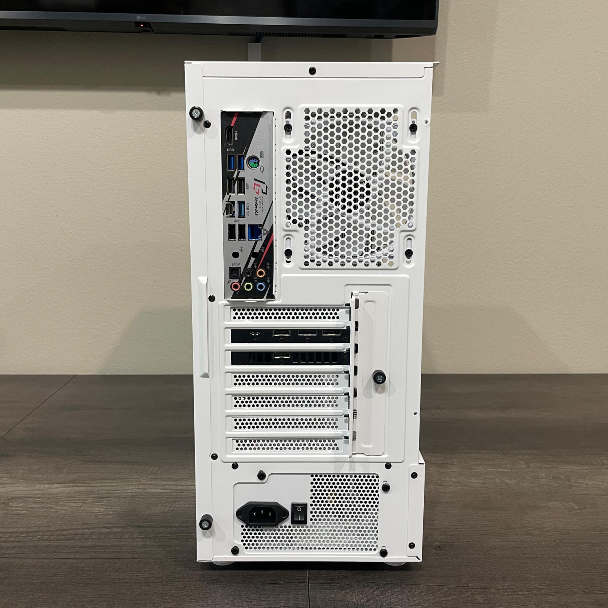 Custom White Gaming PC / ASROCK PG Velocita / Ryzen 7 3700X / RTX 2070 / 16GB / 1TB / Windows 11 Pro