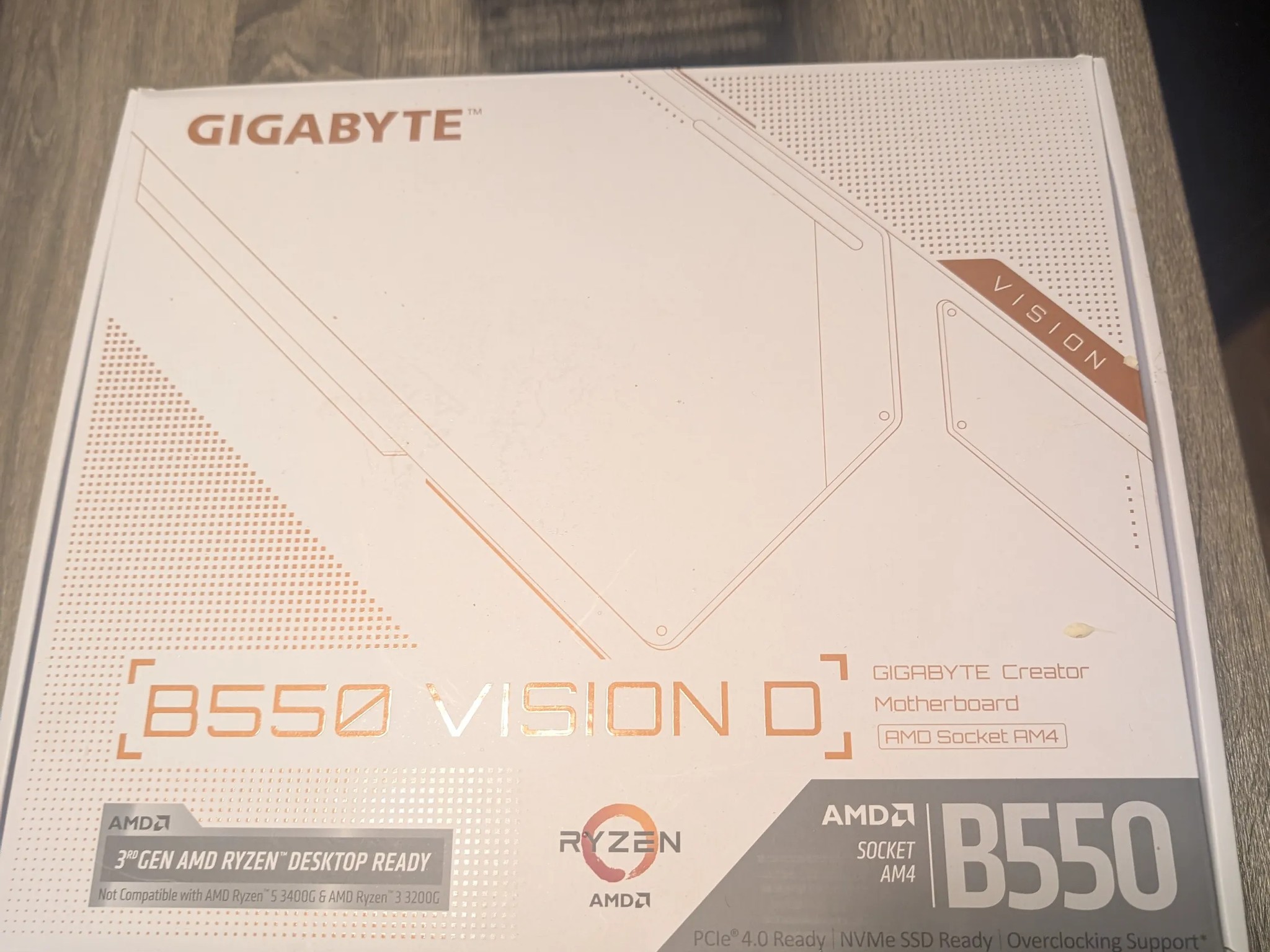 Gigabyte B550 VISION D AMD AM4 DDR4 ATX Motherboard WORKS Great