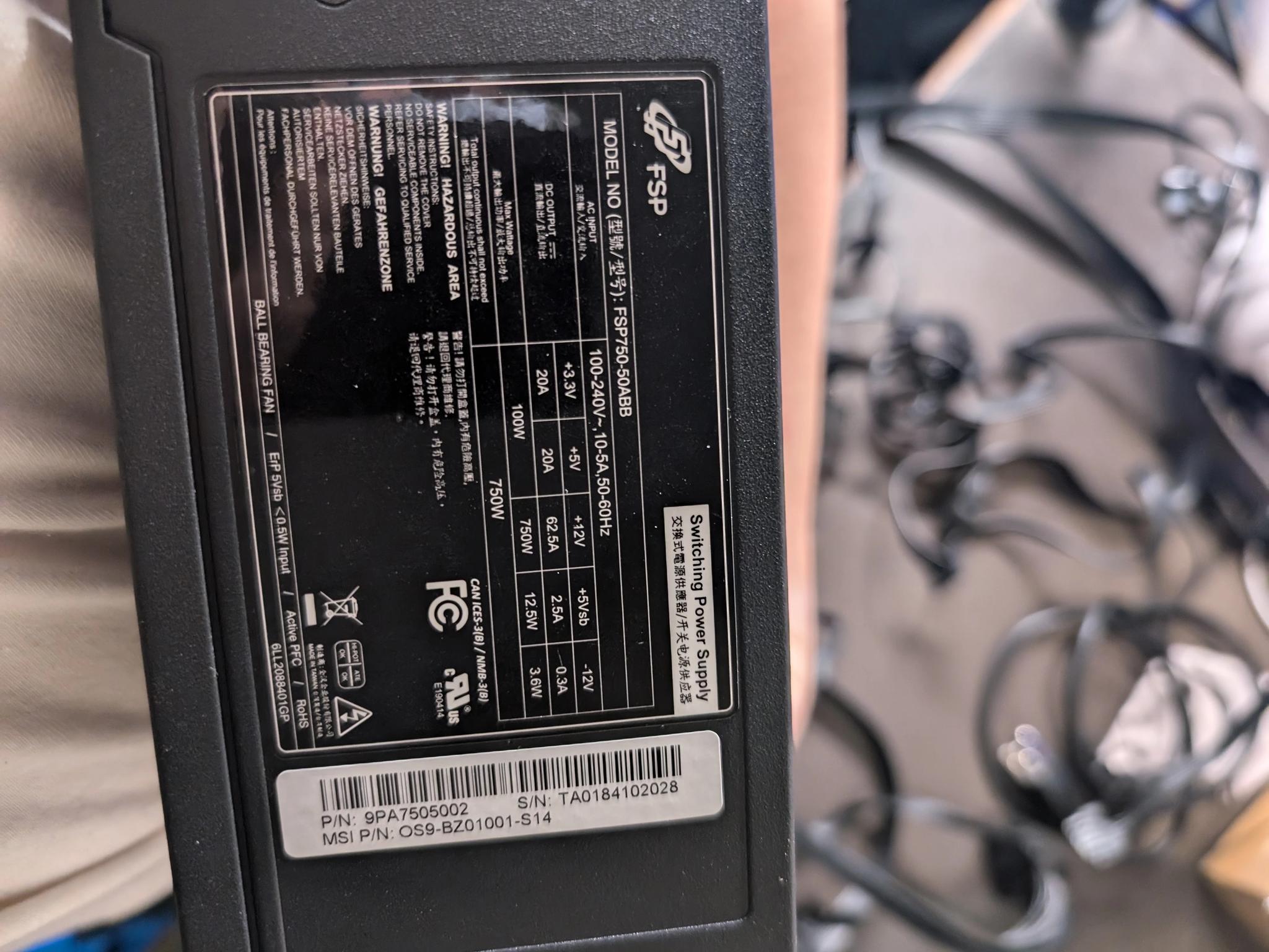 [Used] Fsp 750w White Plus