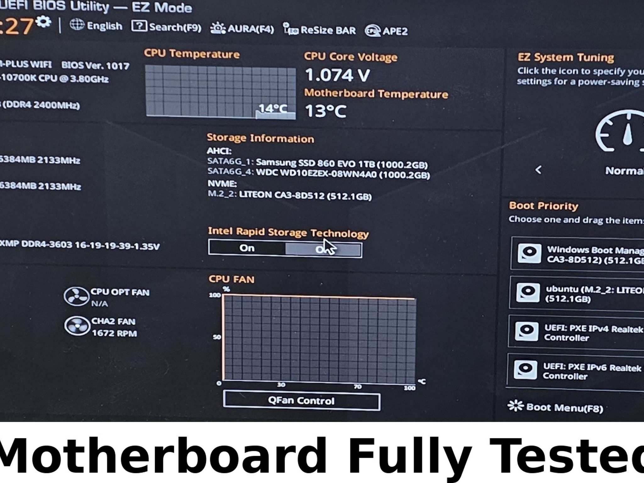B560 Plus WiFi LGA1200 ASUS TUF GAMING mATX Motherboard