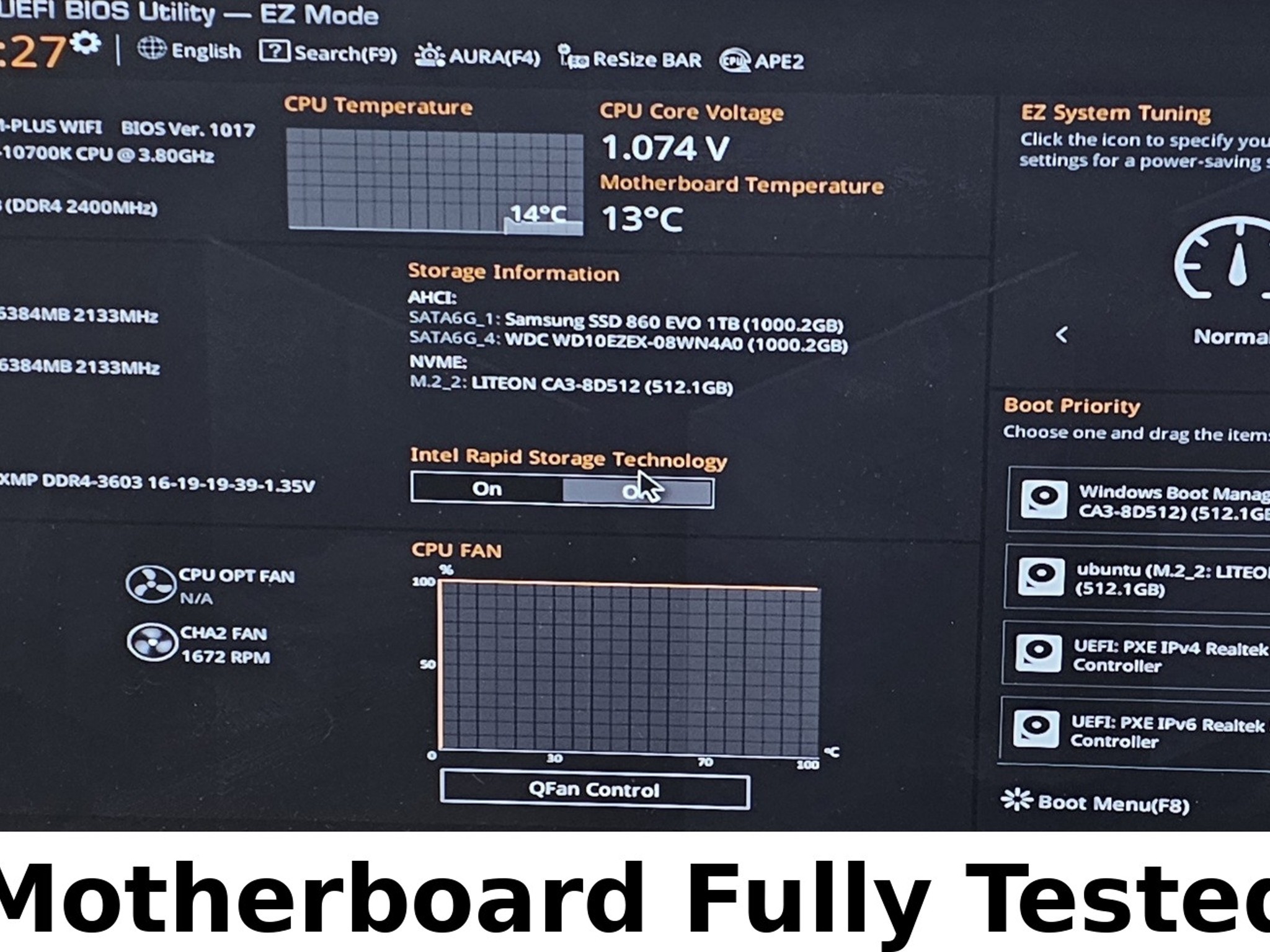 B560 Plus WiFi LGA1200 ASUS TUF GAMING mATX Motherboard