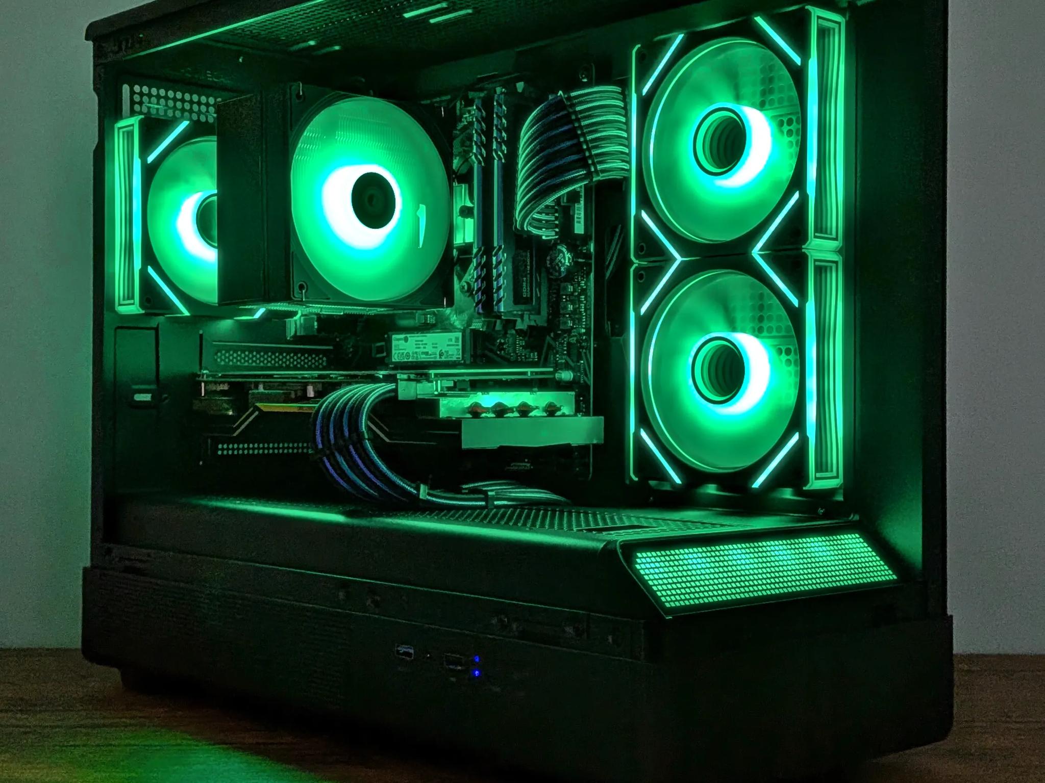 🟦"Bioluminescence"🟦 1080p Gaming PC | 5700 XT - Ryzen 5 3600 - 16GB RAM - 1TB NVME | WiFi & Win 11