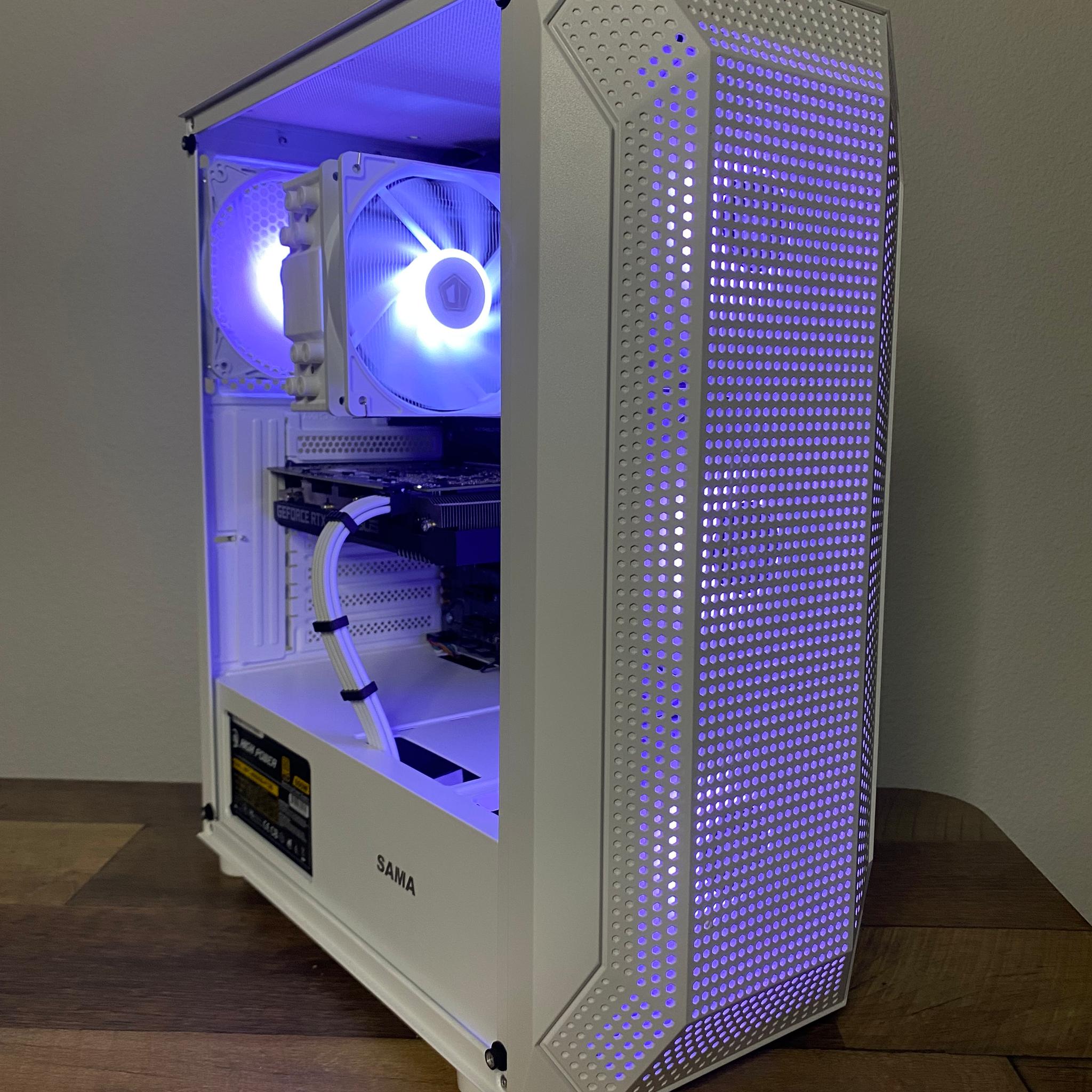 Gaming PC 4K - RTX 2070 8GB Nvidia - i3 10100F intel - 16GB 3200mhz ram - 500GB NVMe - ARGB - White