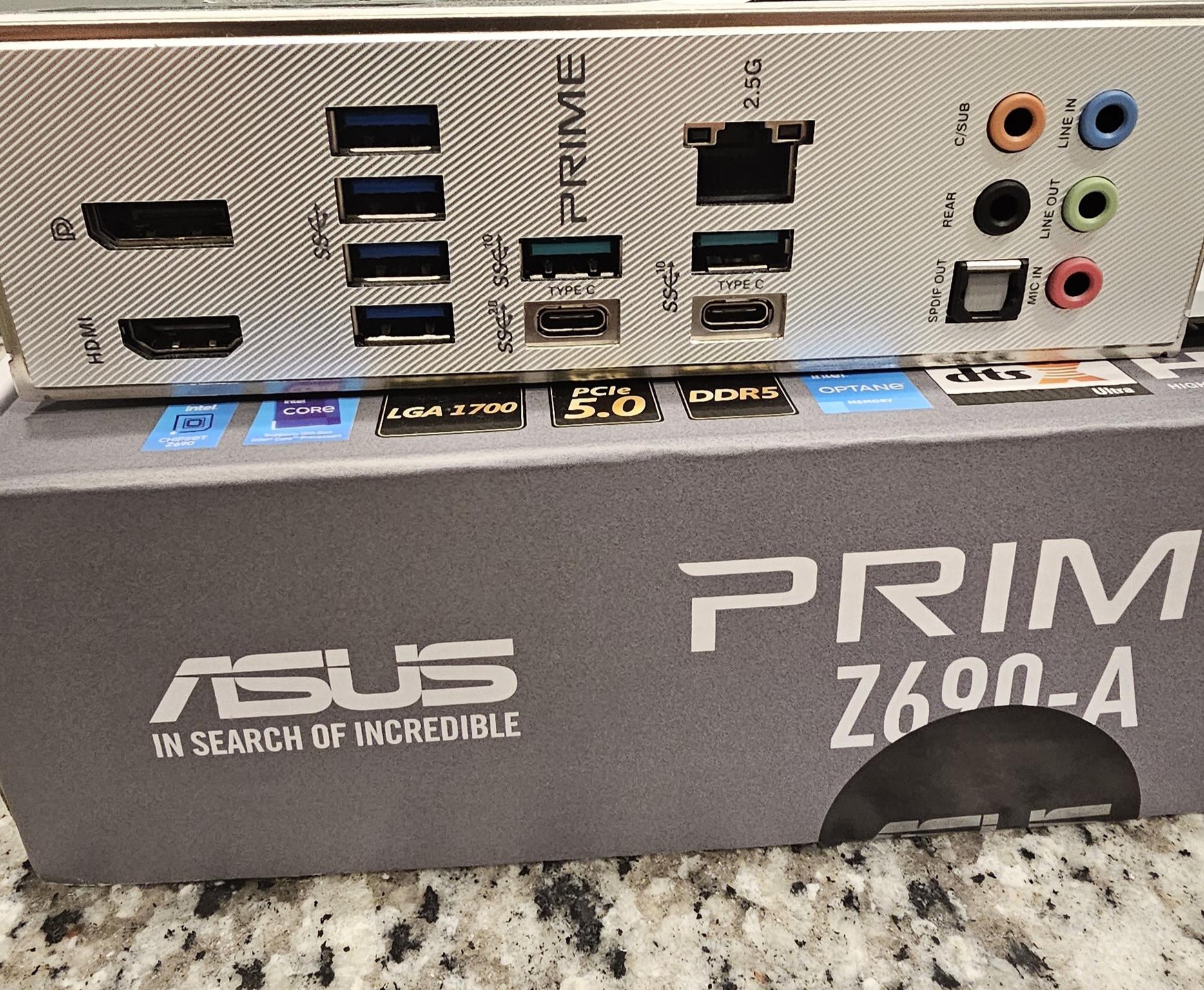 Asus Prime Z690-A + i7 12700kf +32gb ddr5 6000mhz  +
