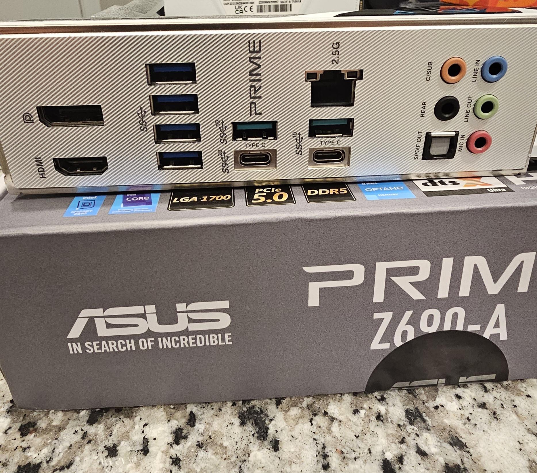 Asus Prime Z690-A + i7 12700kf +32gb ddr5 6000mhz  +