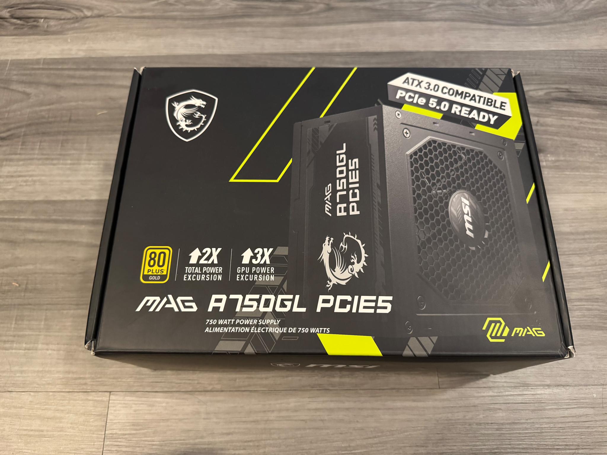 MSI A750GL PCIE5 750w Power Supply