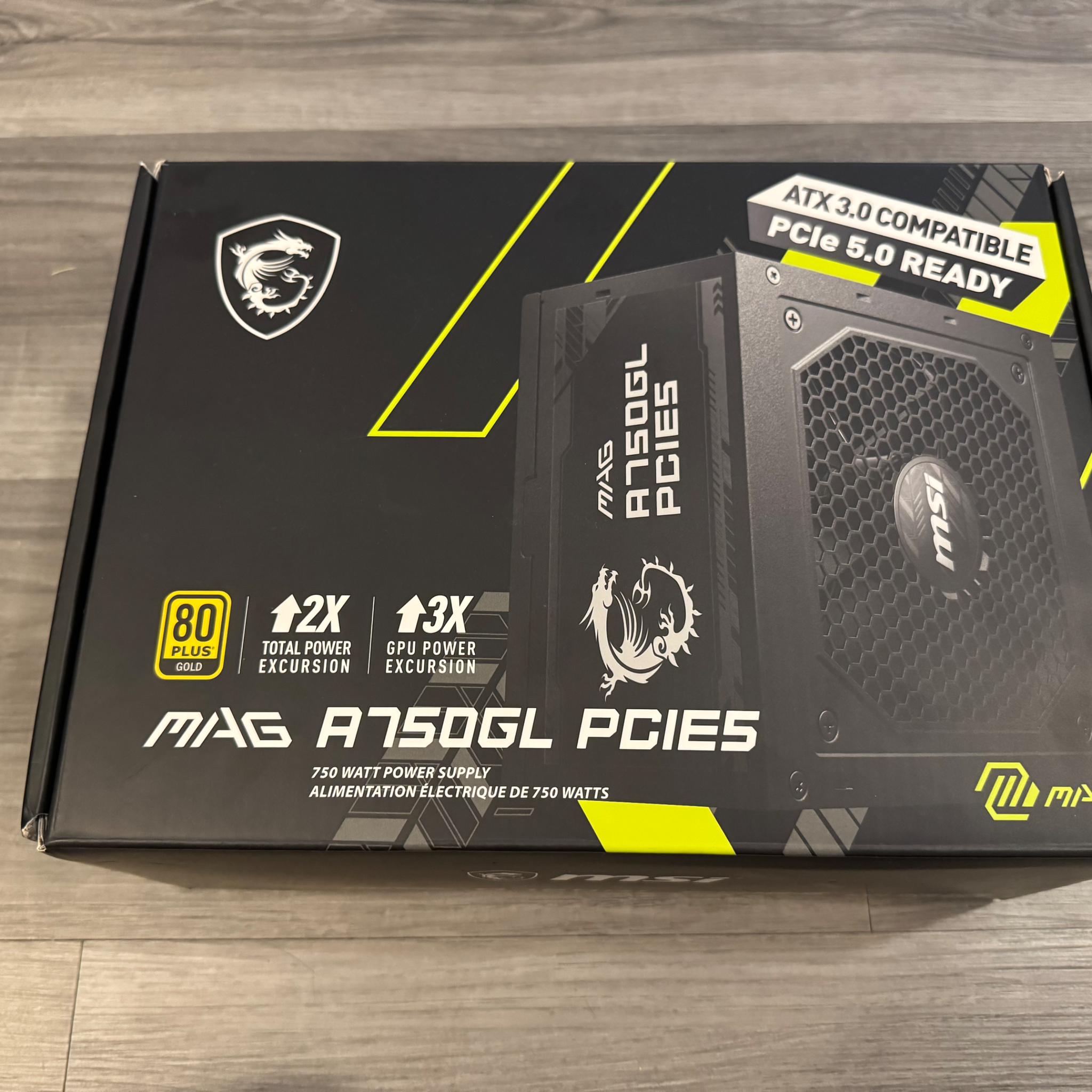 MSI A750GL PCIE5 750w Power Supply