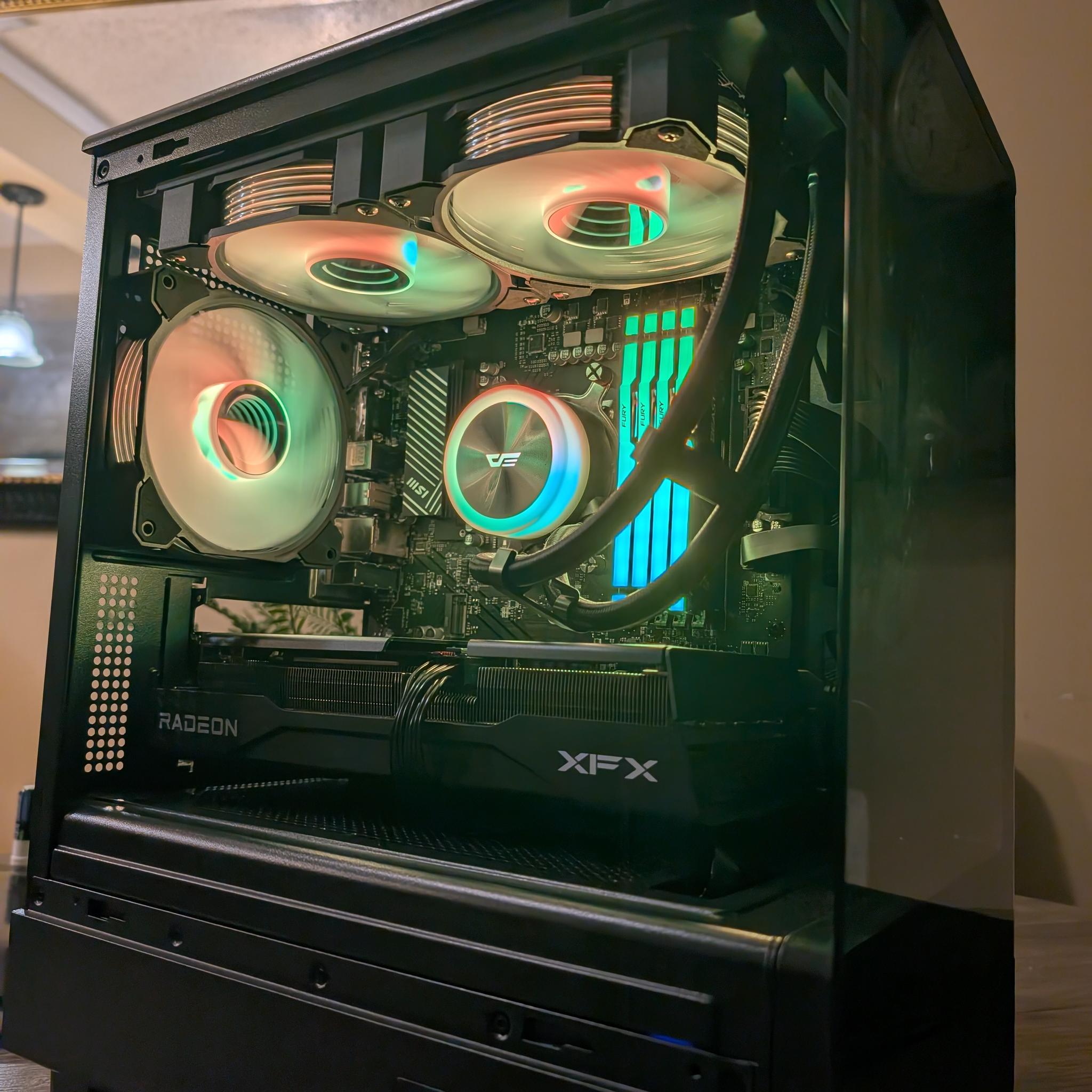 ⚡ DarkFlash AM5 Build ⚡9060 XT 16GB | 9600x | 32 GB DDR5 6000Mhz CL30| 1 TB | 750w PSU