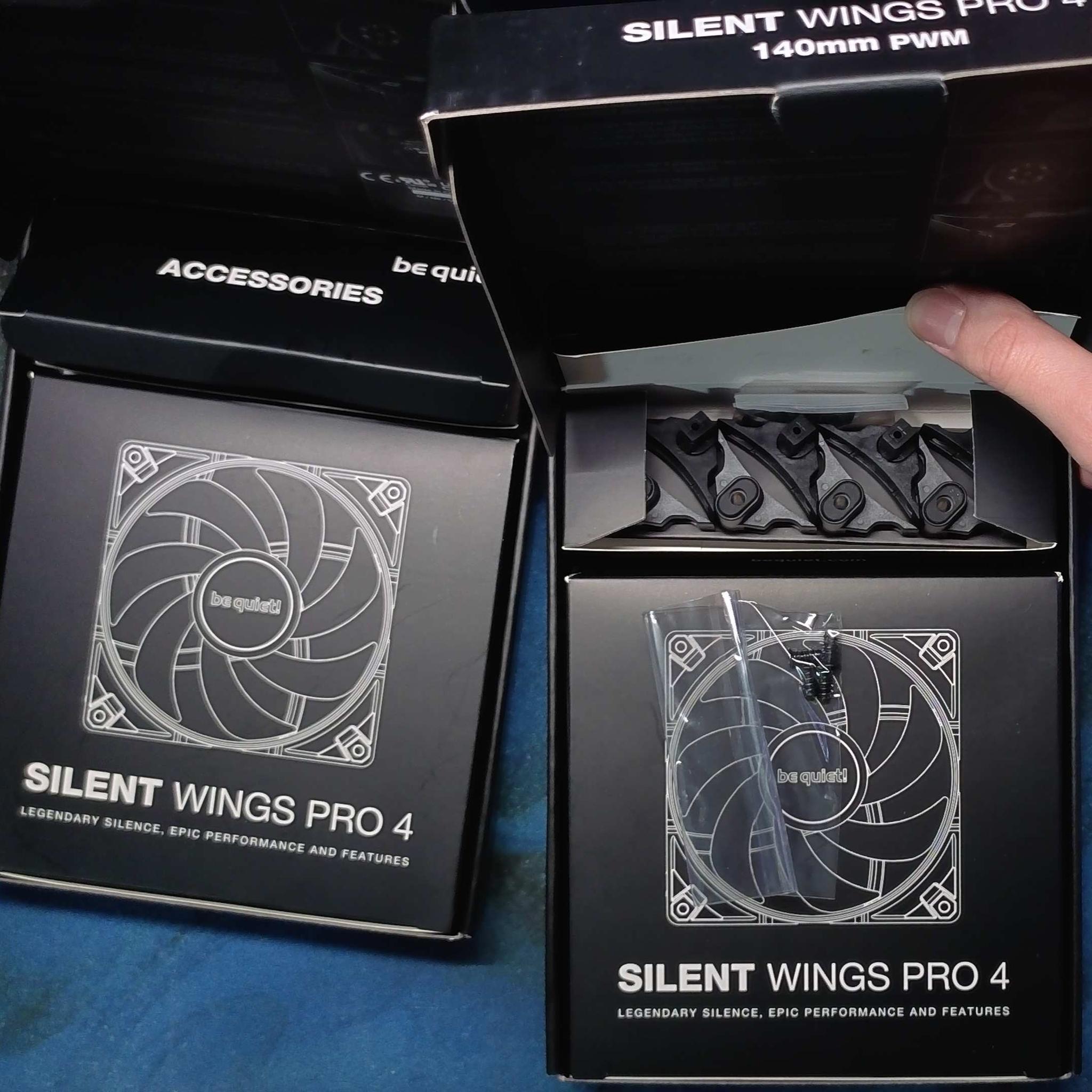 BE QUIET! SILENT WINGS PRO 4 140MM 2400RPM PWM FANS - LOT OF 2