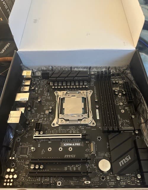 MSI X299M-A PRO Micro ATX LGA2066 MOBO with i7-7740x Pre-installed