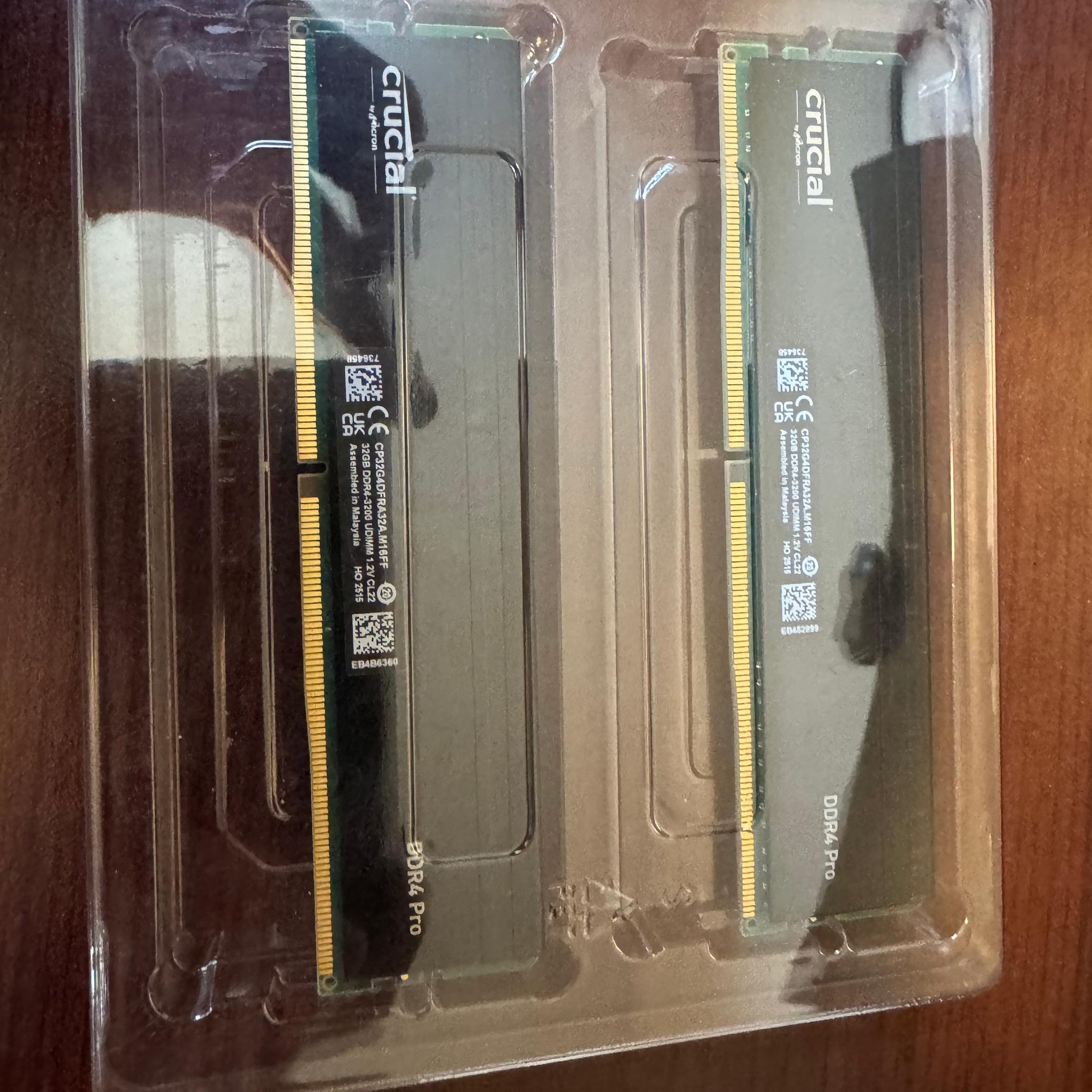 Crucial Pro 64GB (2x32GB) DDR4 3200MHz Desktop RAM Kit