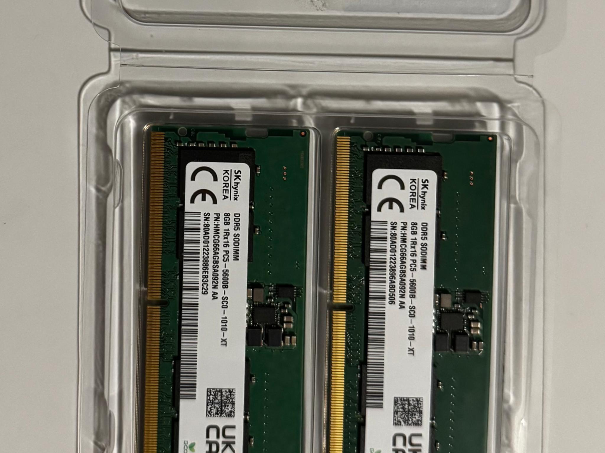 16GB (8GB x2) DDR5 SODIMM 5600B Laptop RAM
