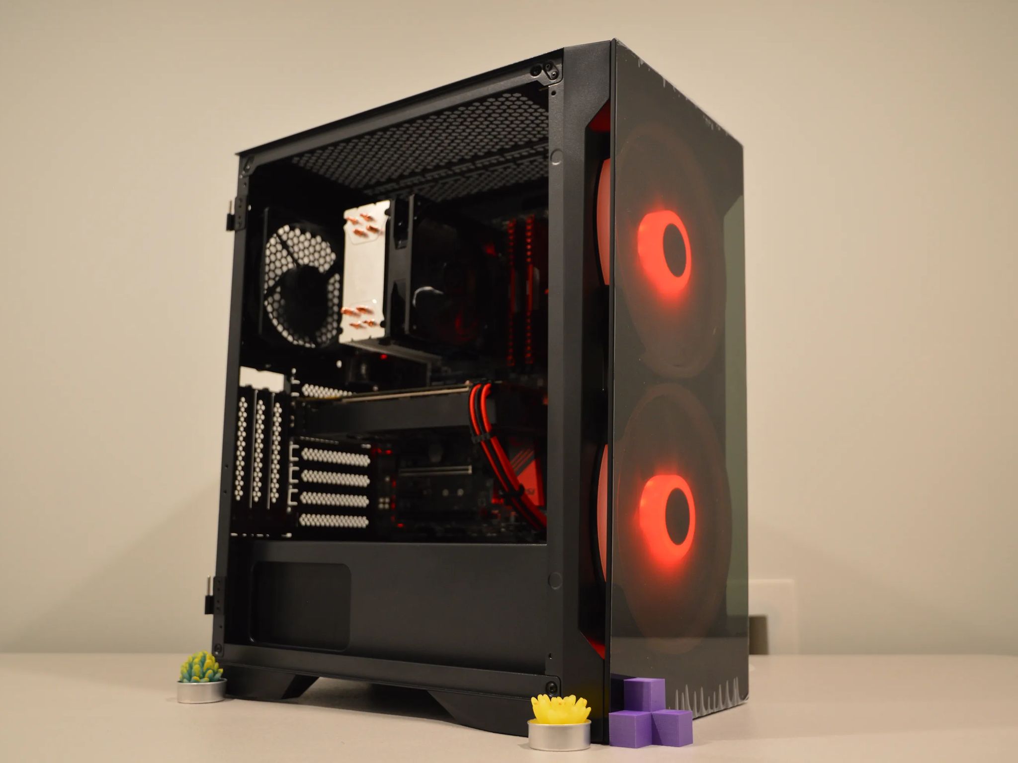 ⚫️🔴 Midnight Cherry 🔴⚫️ | Intel i5-6600K | NVIDIA GTX 1070 8GB | 16GB RAM | 256GB SSD + 1TB HDD |