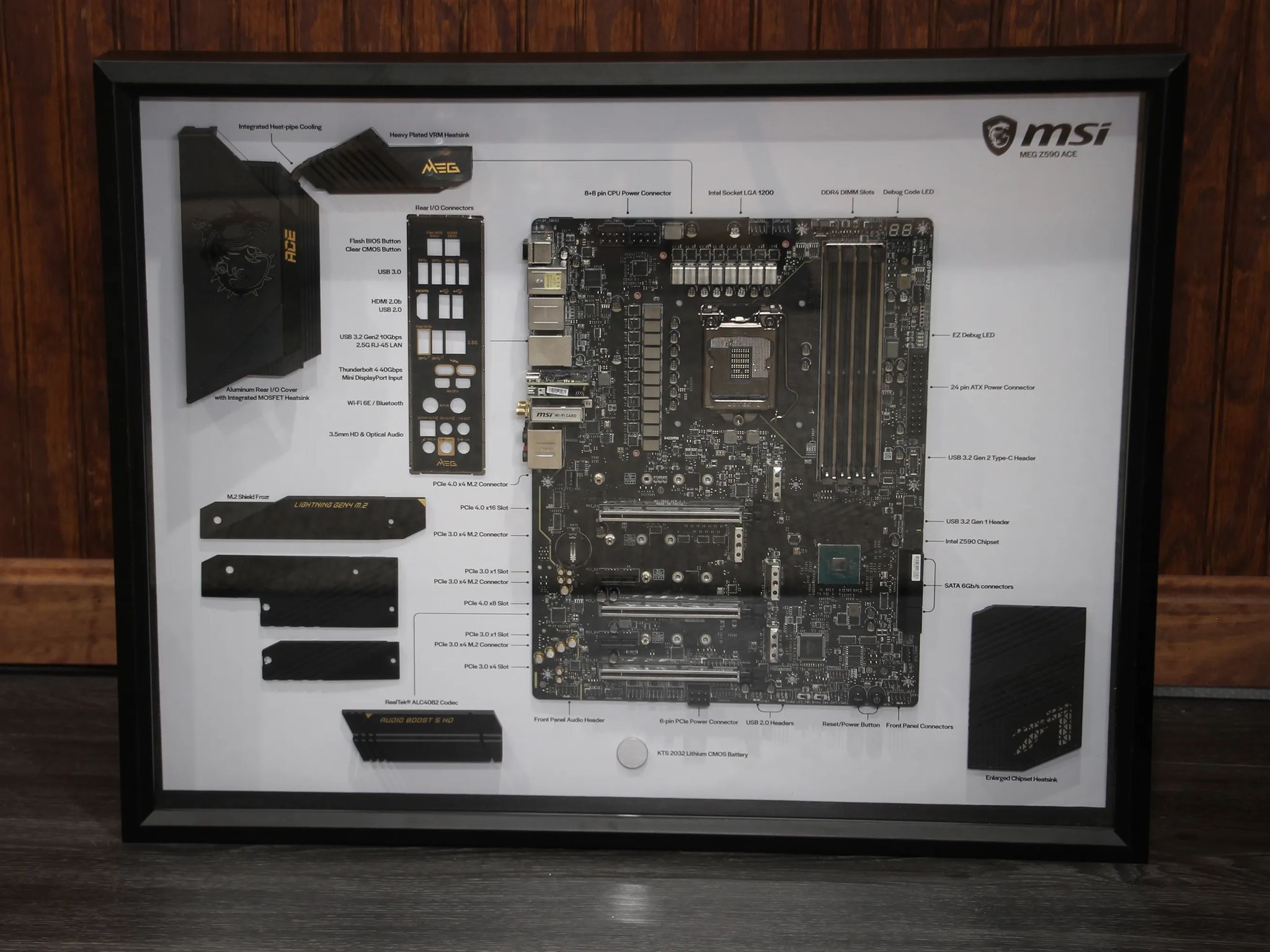 MSI MEG Z590 ACE // Framed Motherboard Wall Art