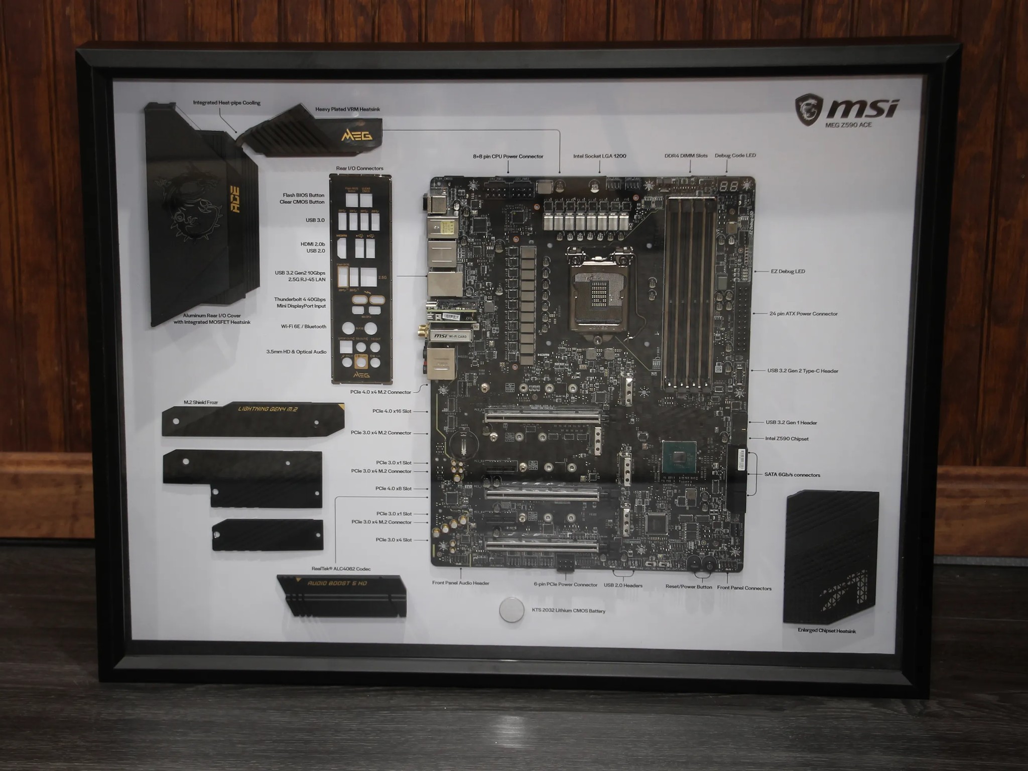 MSI MEG Z590 ACE // Framed Motherboard Wall Art