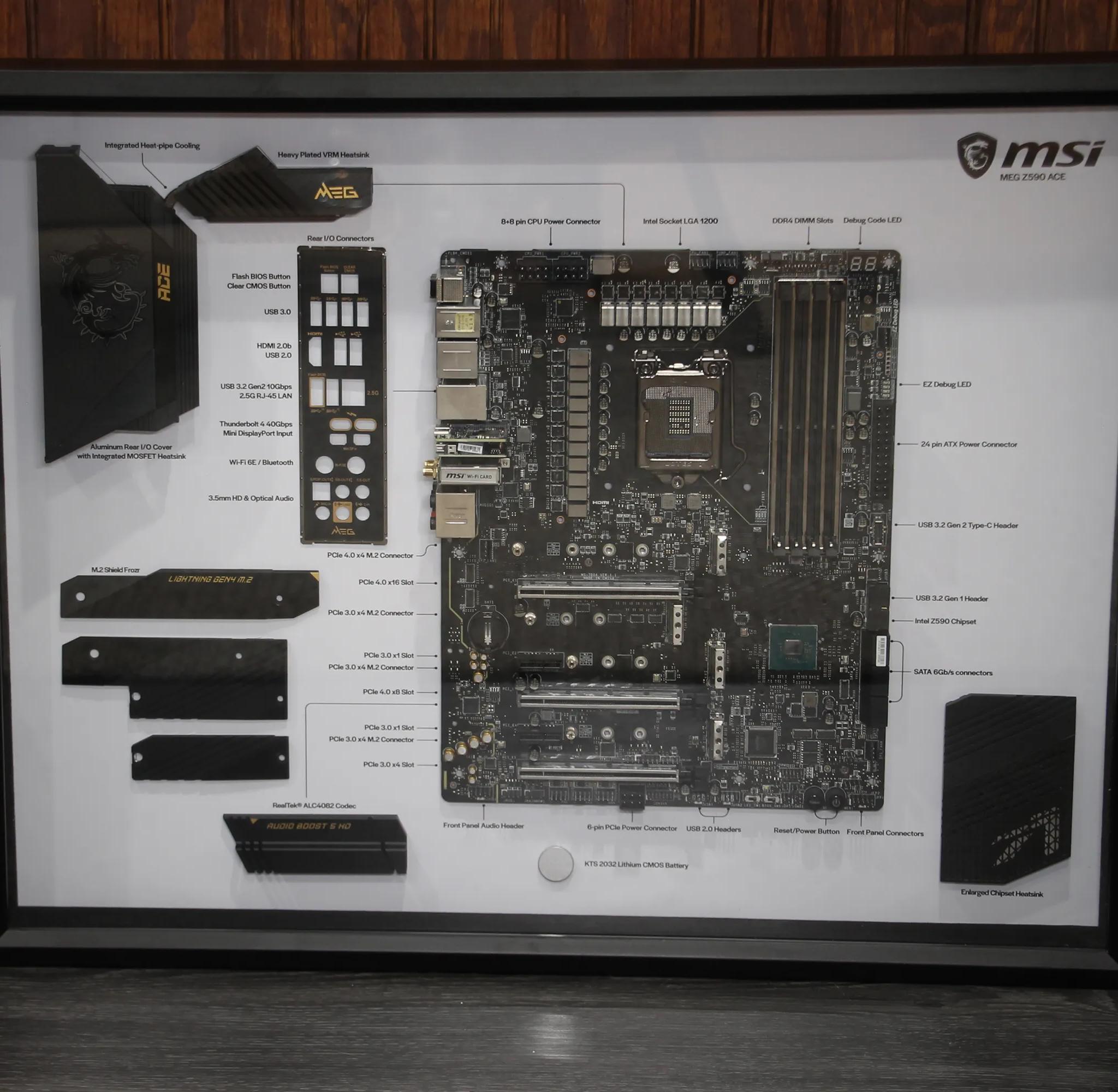 MSI MEG Z590 ACE // Framed Motherboard Wall Art