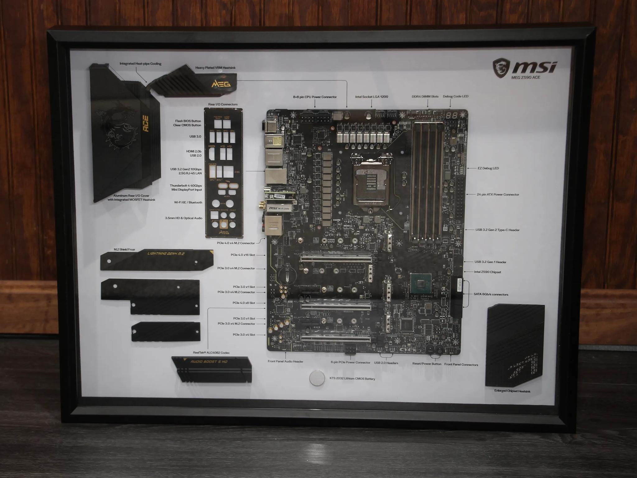 MSI MEG Z590 ACE // Framed Motherboard Wall Art