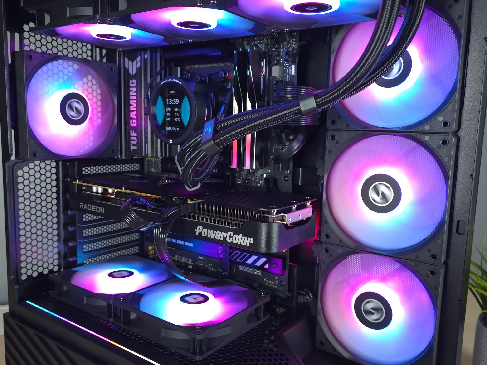 All AMD I All-Black 4K Gaming PC | Ryzen 7 9850X3D | RX 9070 XT 16 GB | 32GB | 2TB | 2 Year Warranty