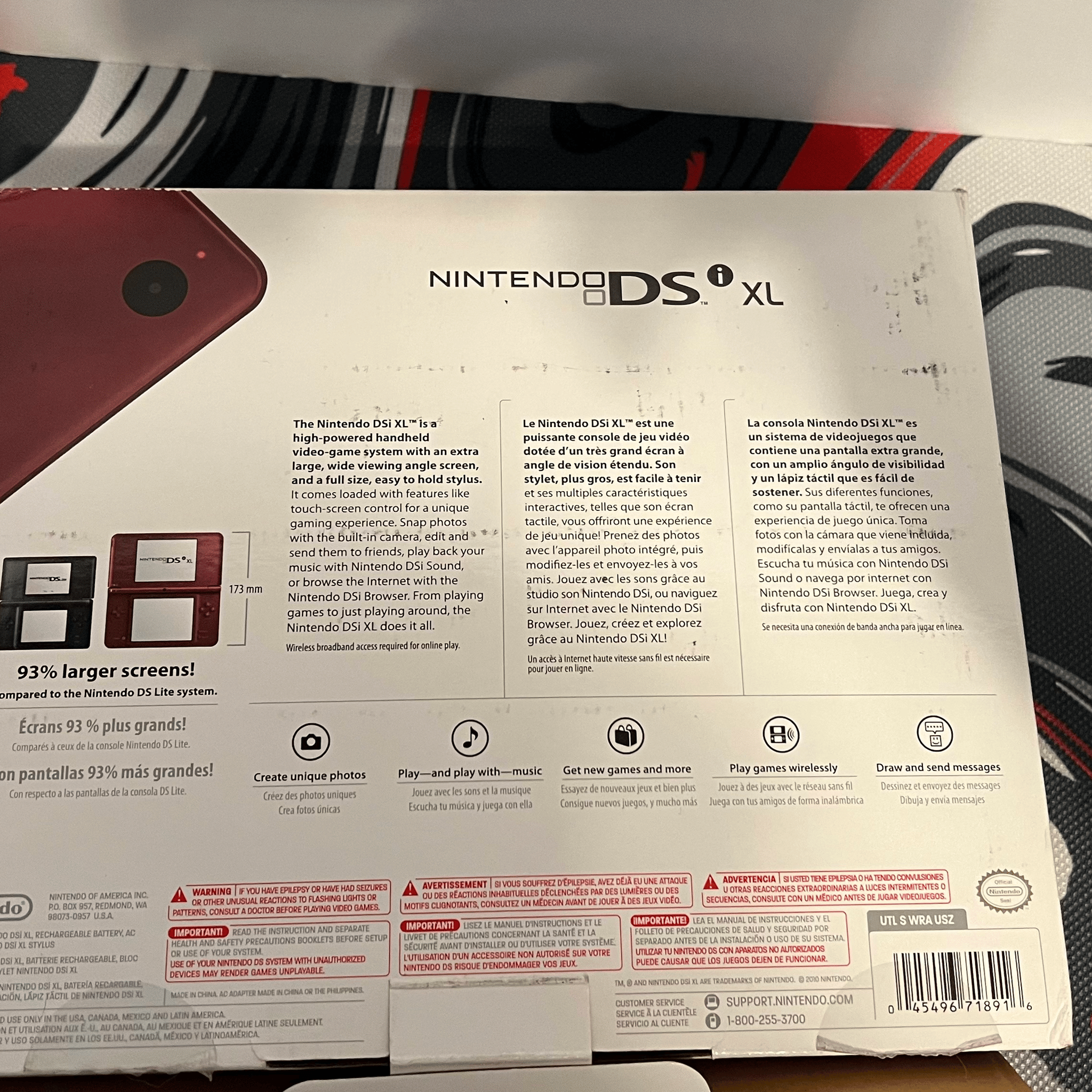 Nintendo DSi XL Burgundy  *BUNDLE*
