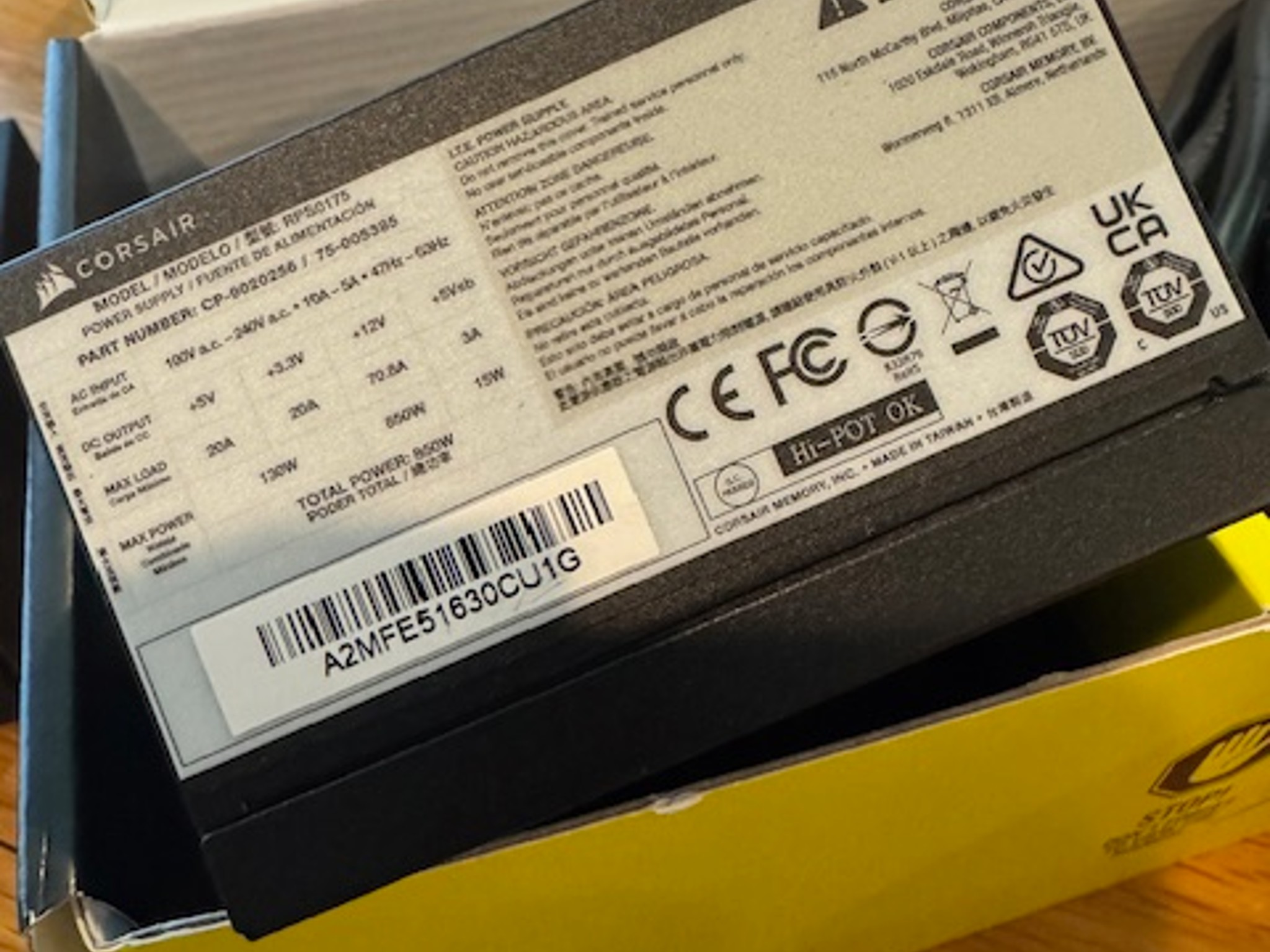 Like new Corsair SF850
