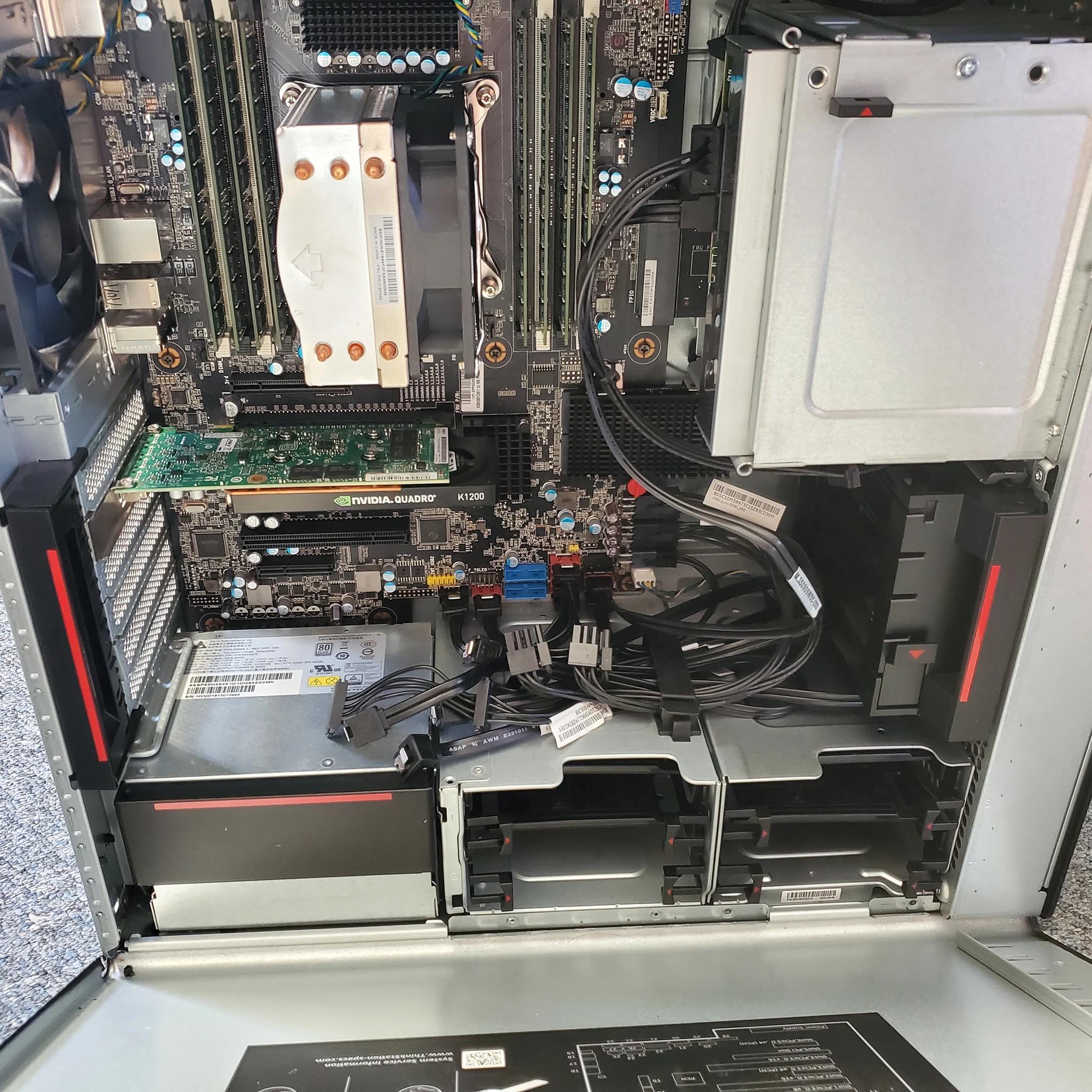 Thinkstation P520 workstation / server / gaming xeon 8core 64gb ram