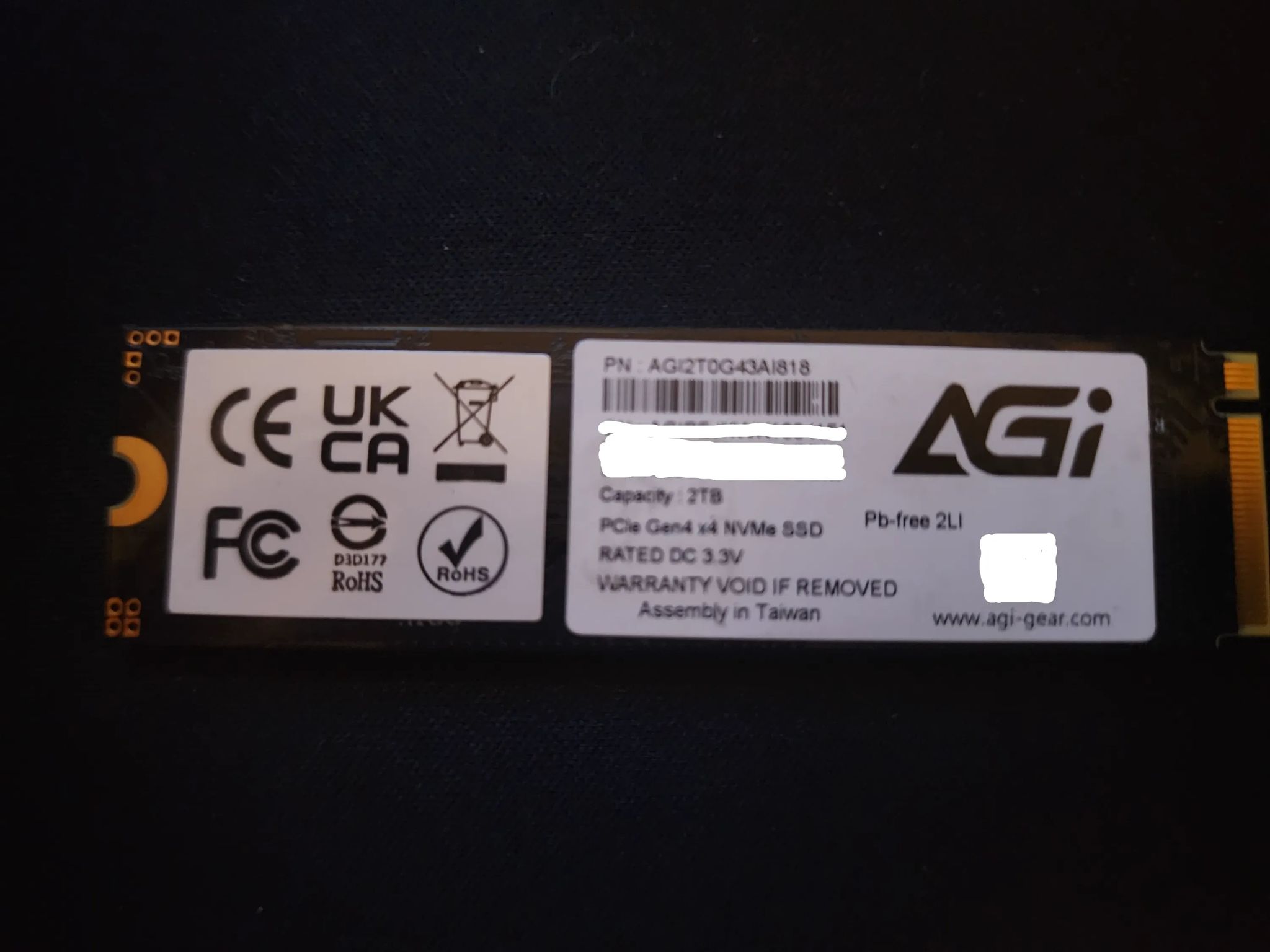 AGI 2TB NVMe M.2 2280 PCIE GEN4