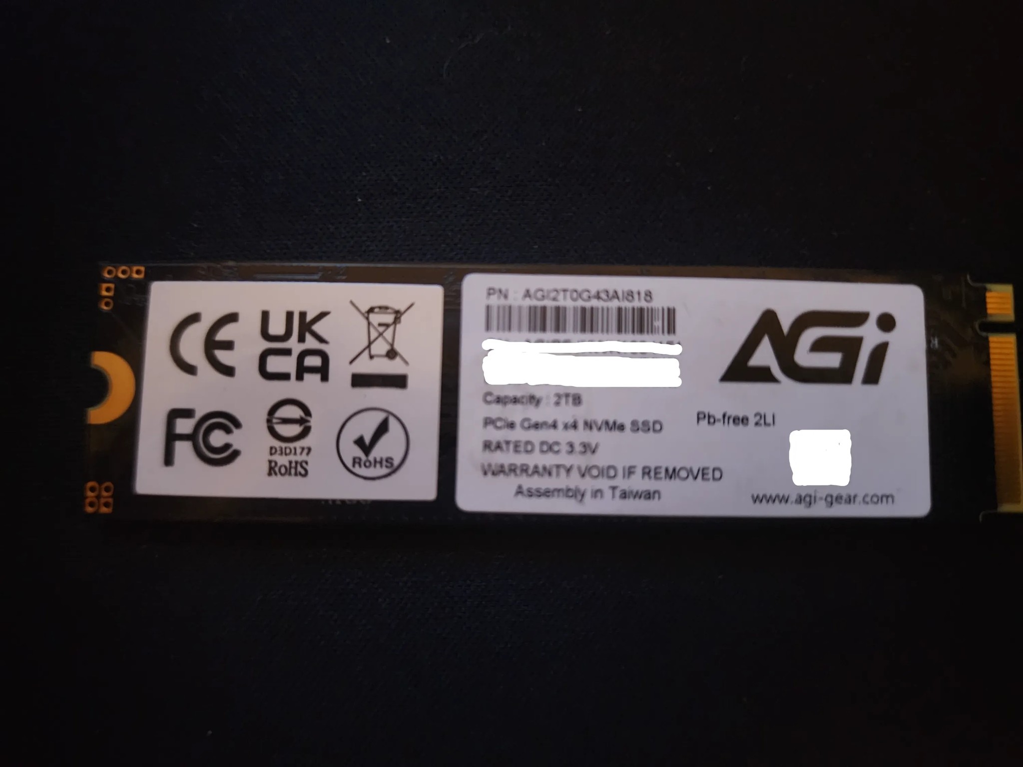 AGI 2TB NVMe M.2 2280 PCIE GEN4