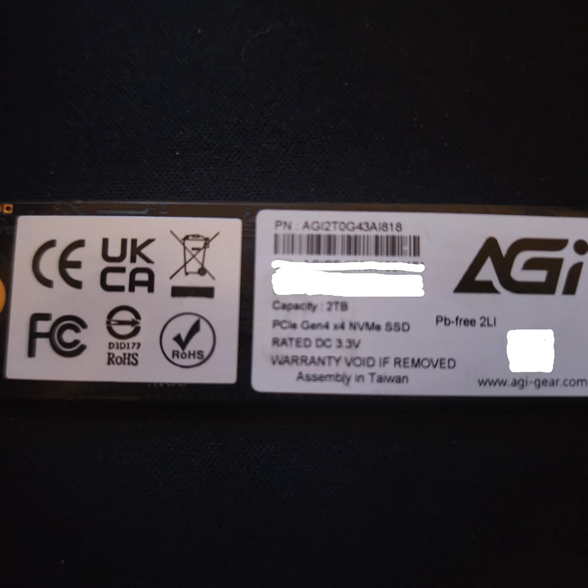 AGI 2TB NVMe M.2 2280 PCIE GEN4