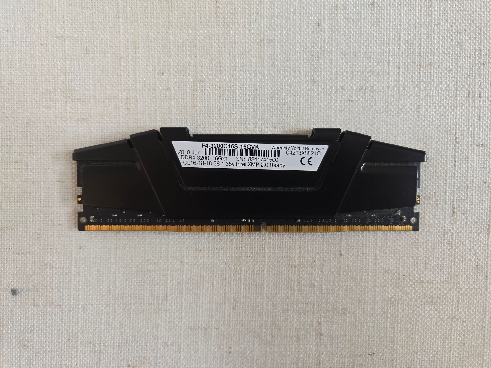 16GB DDR4-3200 (G.Skill Ripjaws V) - Used