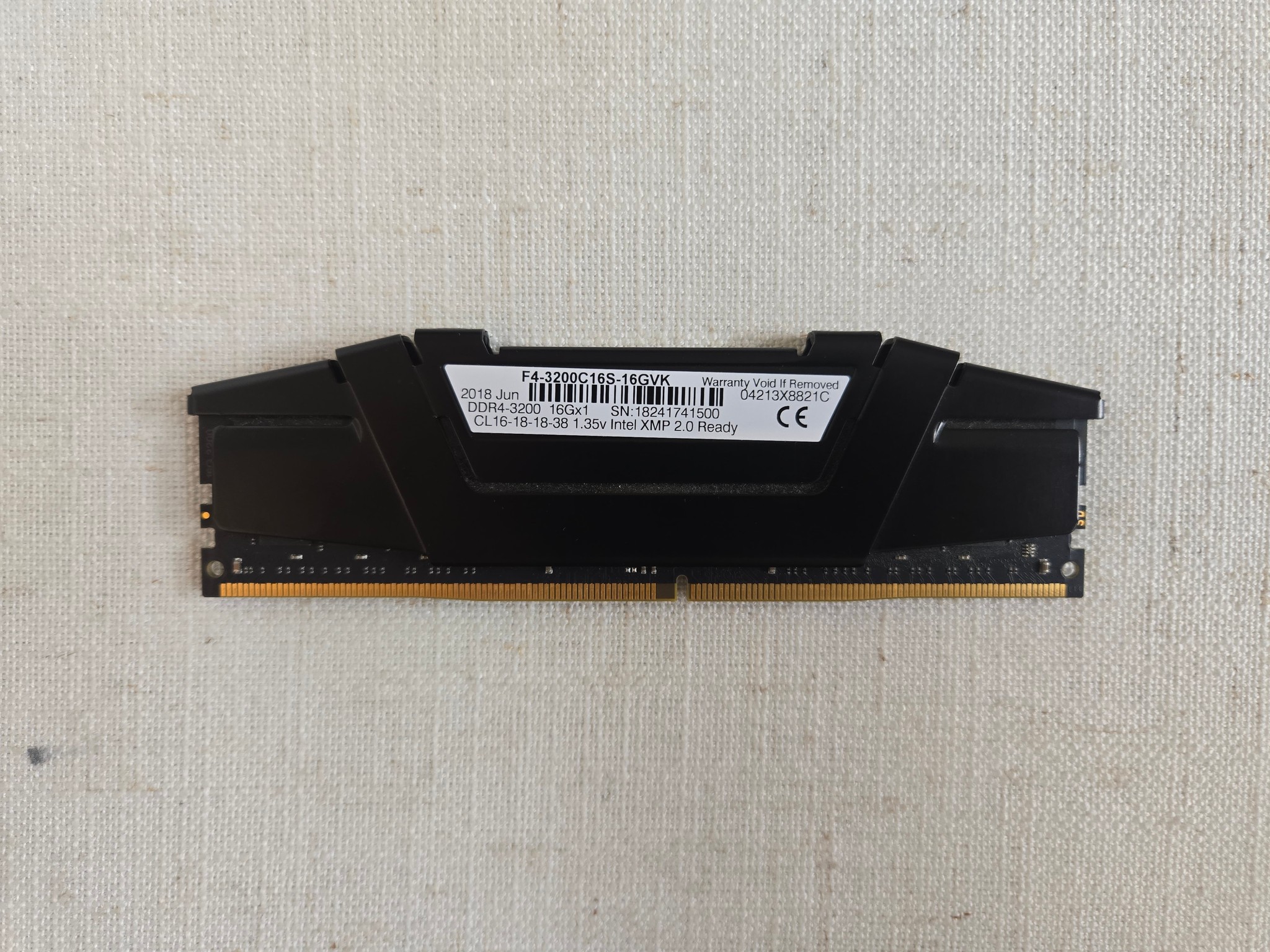 16GB DDR4-3200 (G.Skill Ripjaws V) - Used