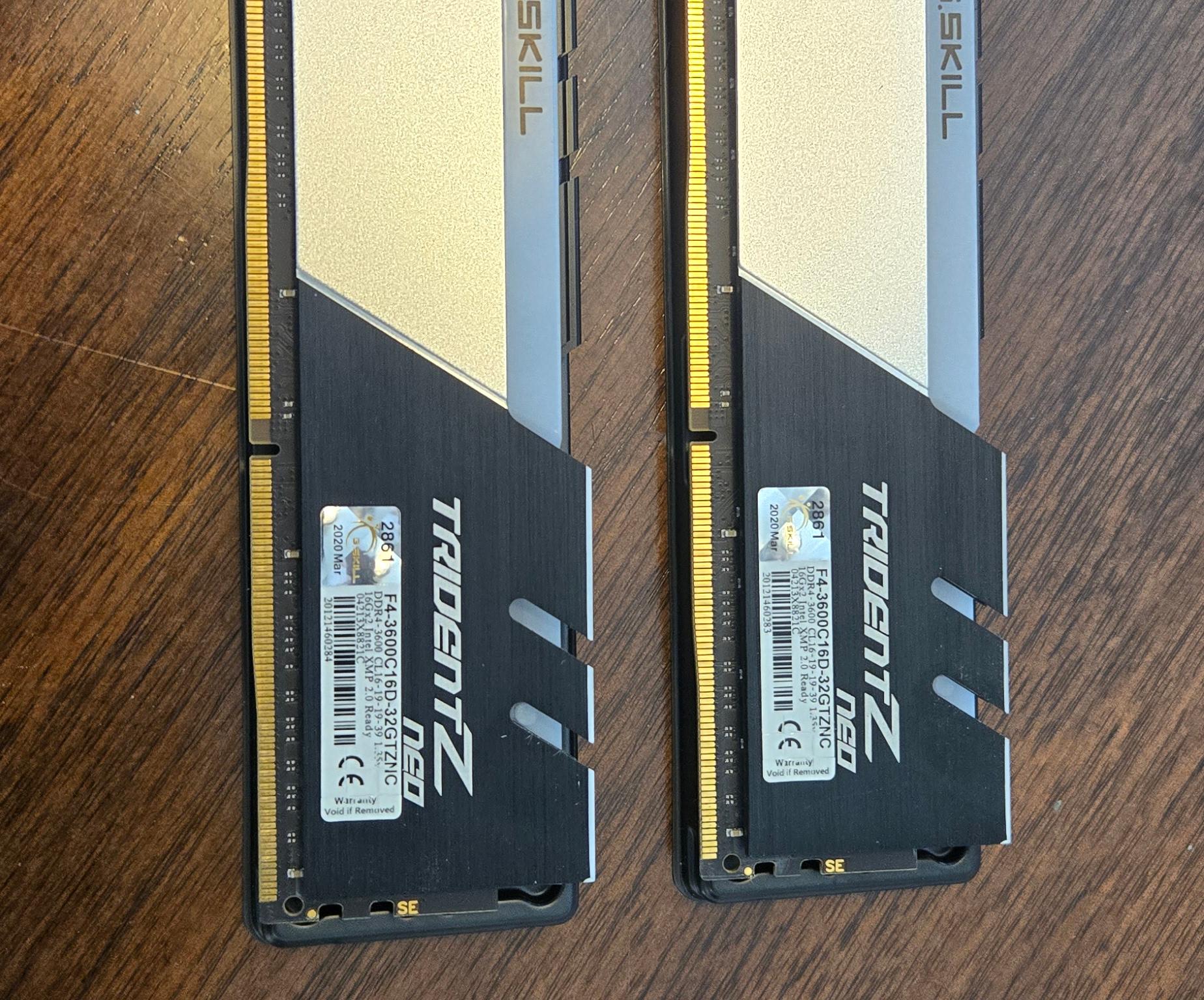 G.Skill Trident Z Neo DDR4 32gb 3600MT/s