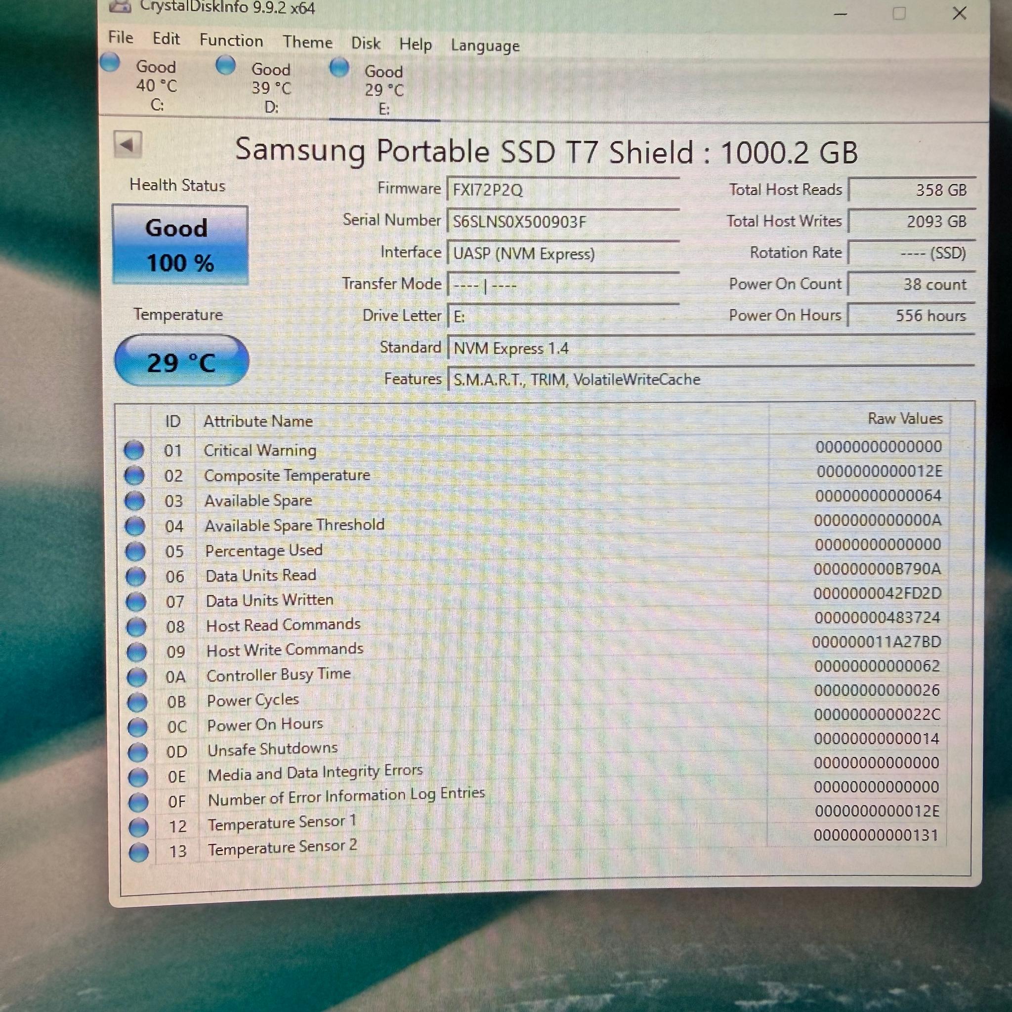 Samsung T7 Shield 1 TB External SSD