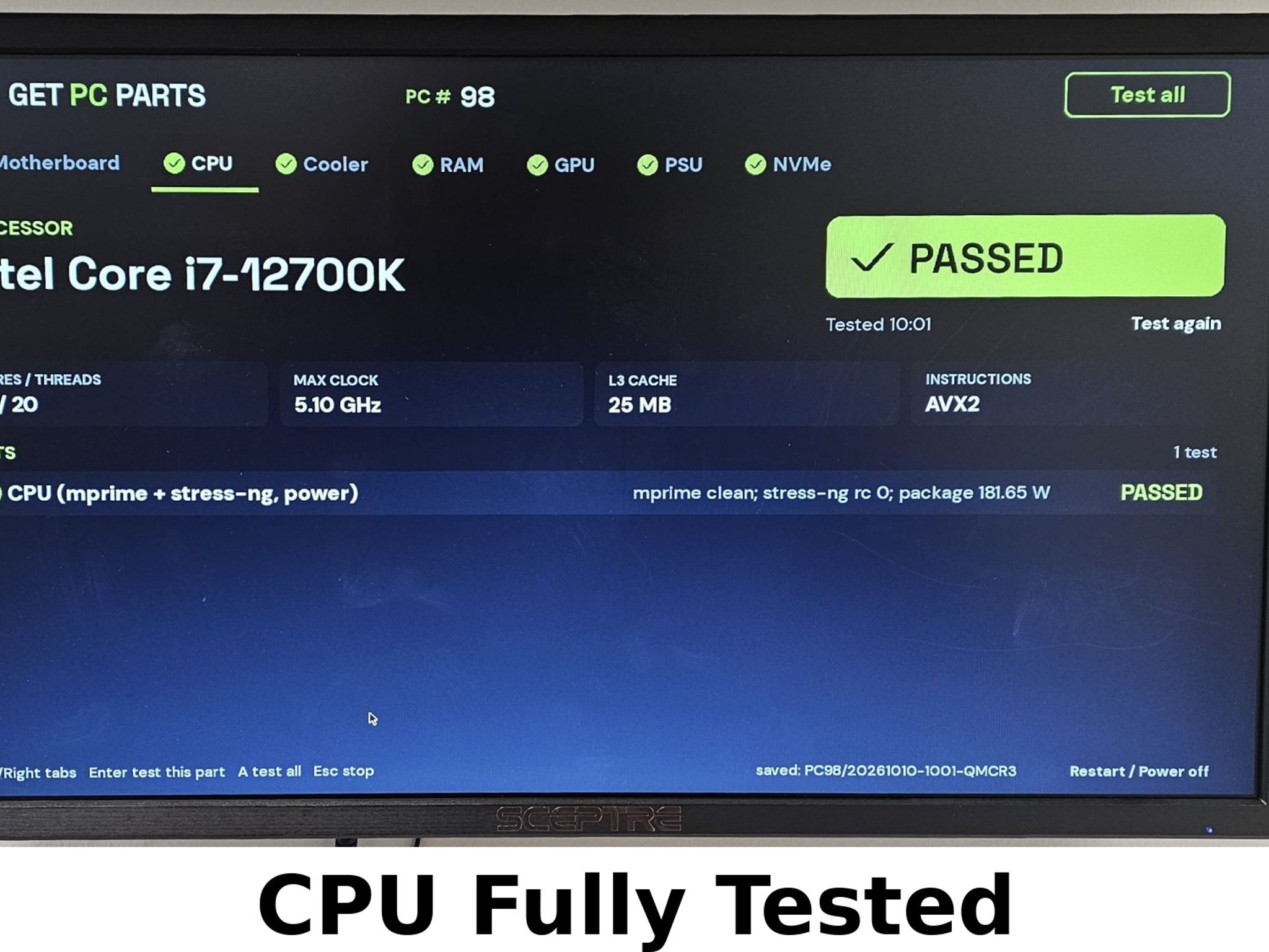 Intel Core i7-12700K LGA1700