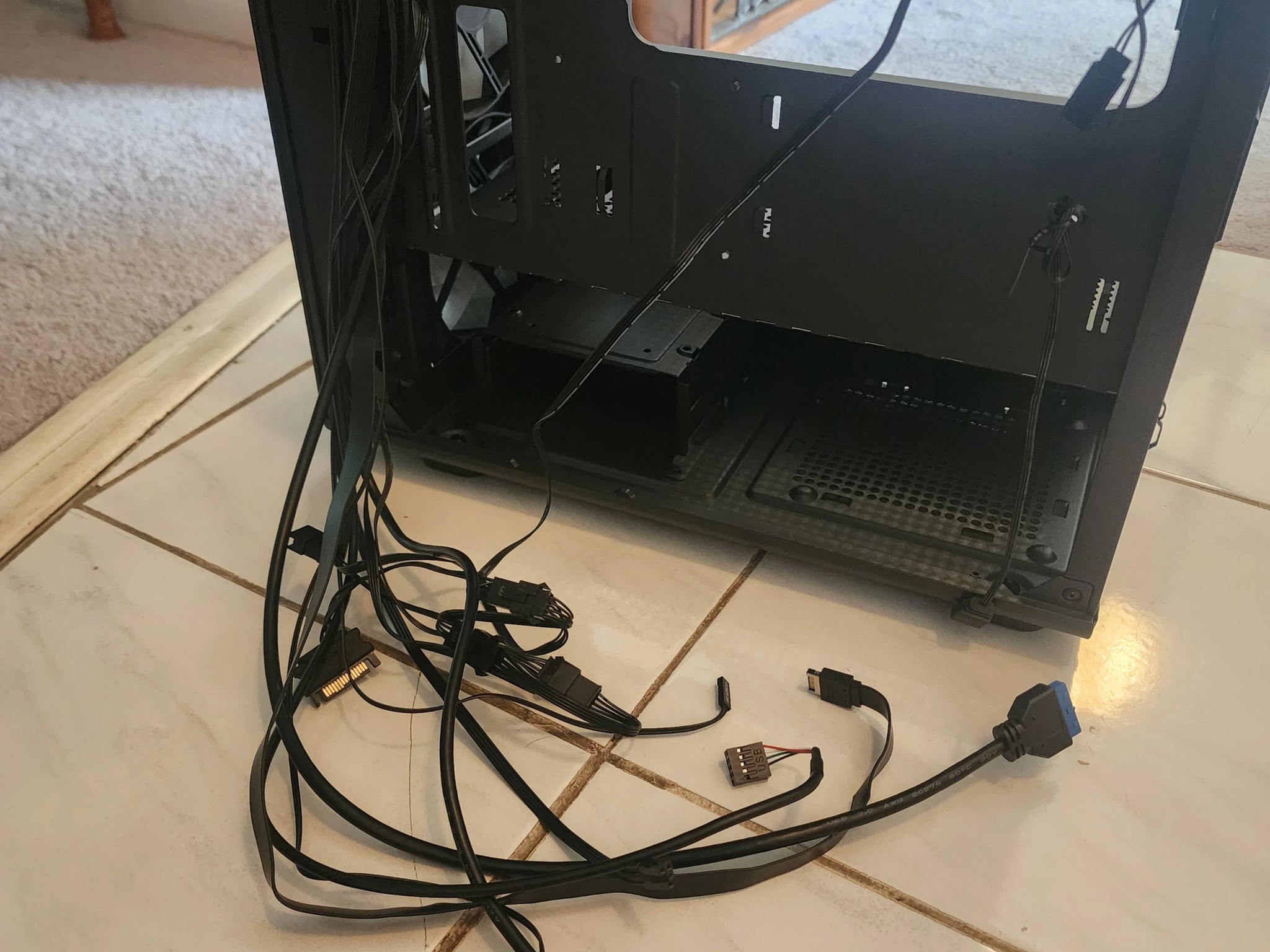 DIYPC R1-BK Micro ATX Black PC Case, 4 ARGB Fans