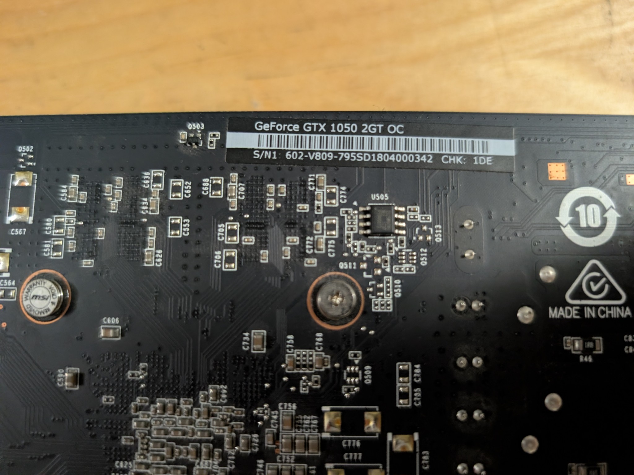 MSI GeForce GTX 1050 GAMING X 2G