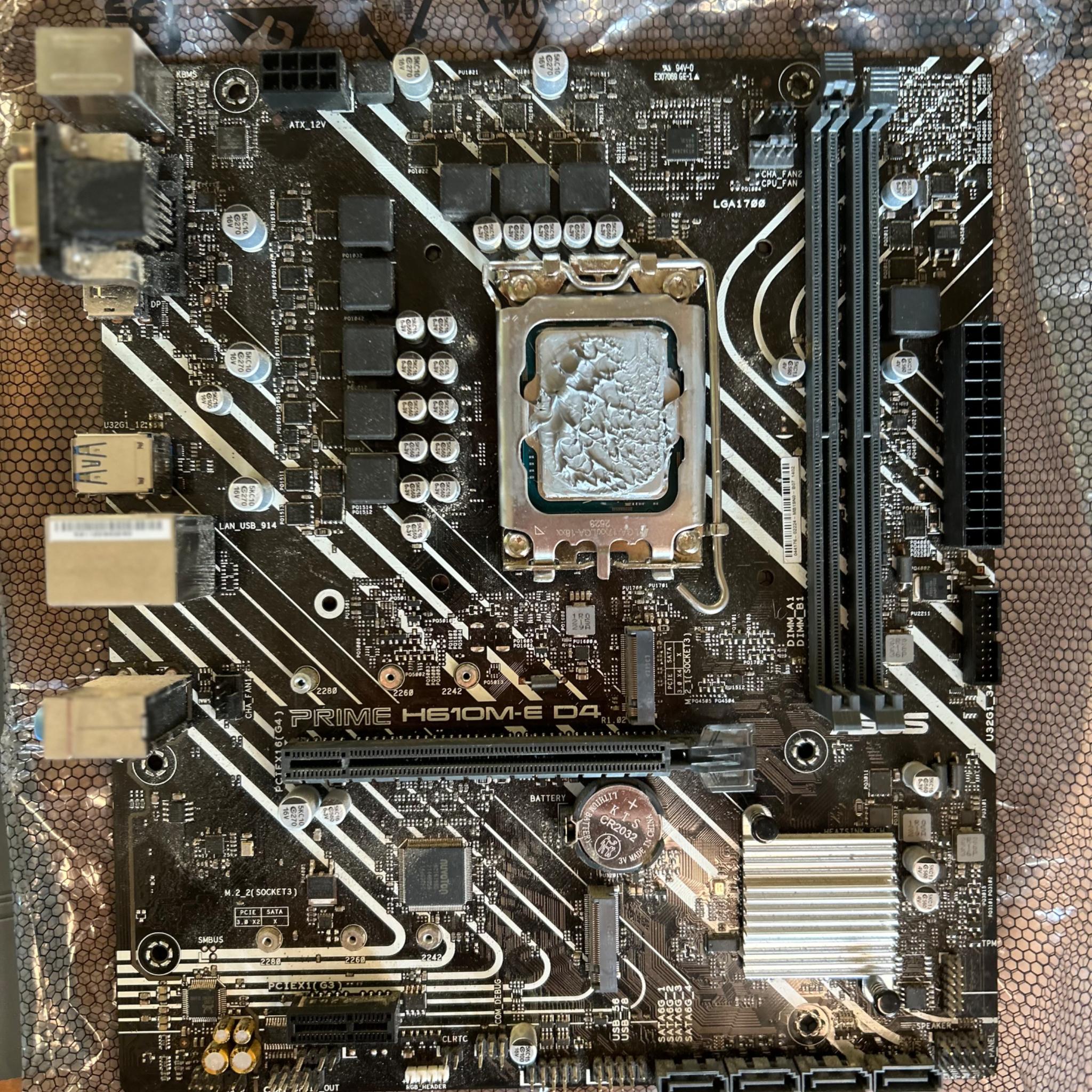 INTEL CPU + MOBO COMBO i3-12100F - ASUS PRIME H610M-E D4
