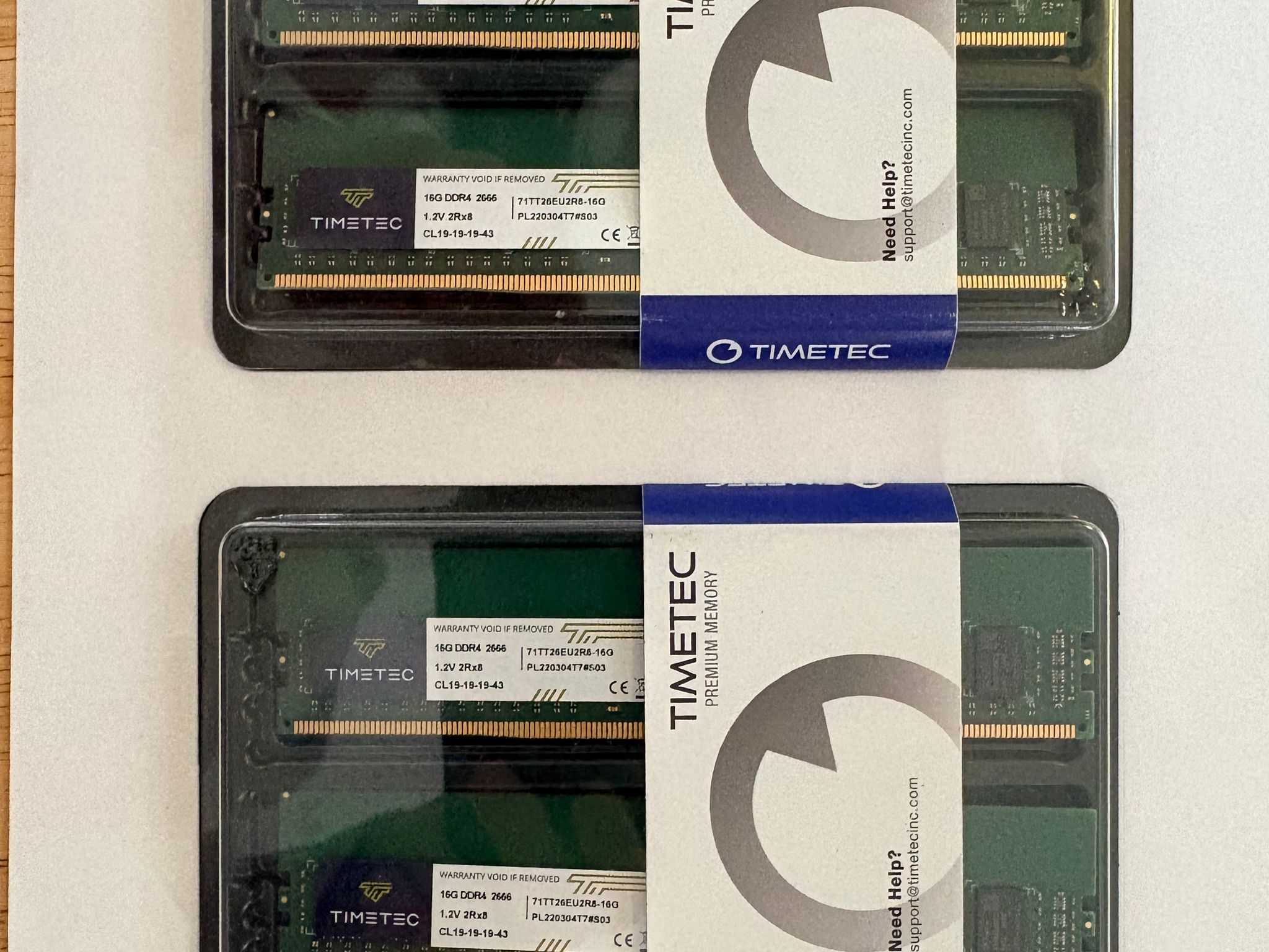 Timetec 32GB Kit (2x16GB) DDR4 2666 ECC Unbuffered UDIMM PC4-21300 2Rx8