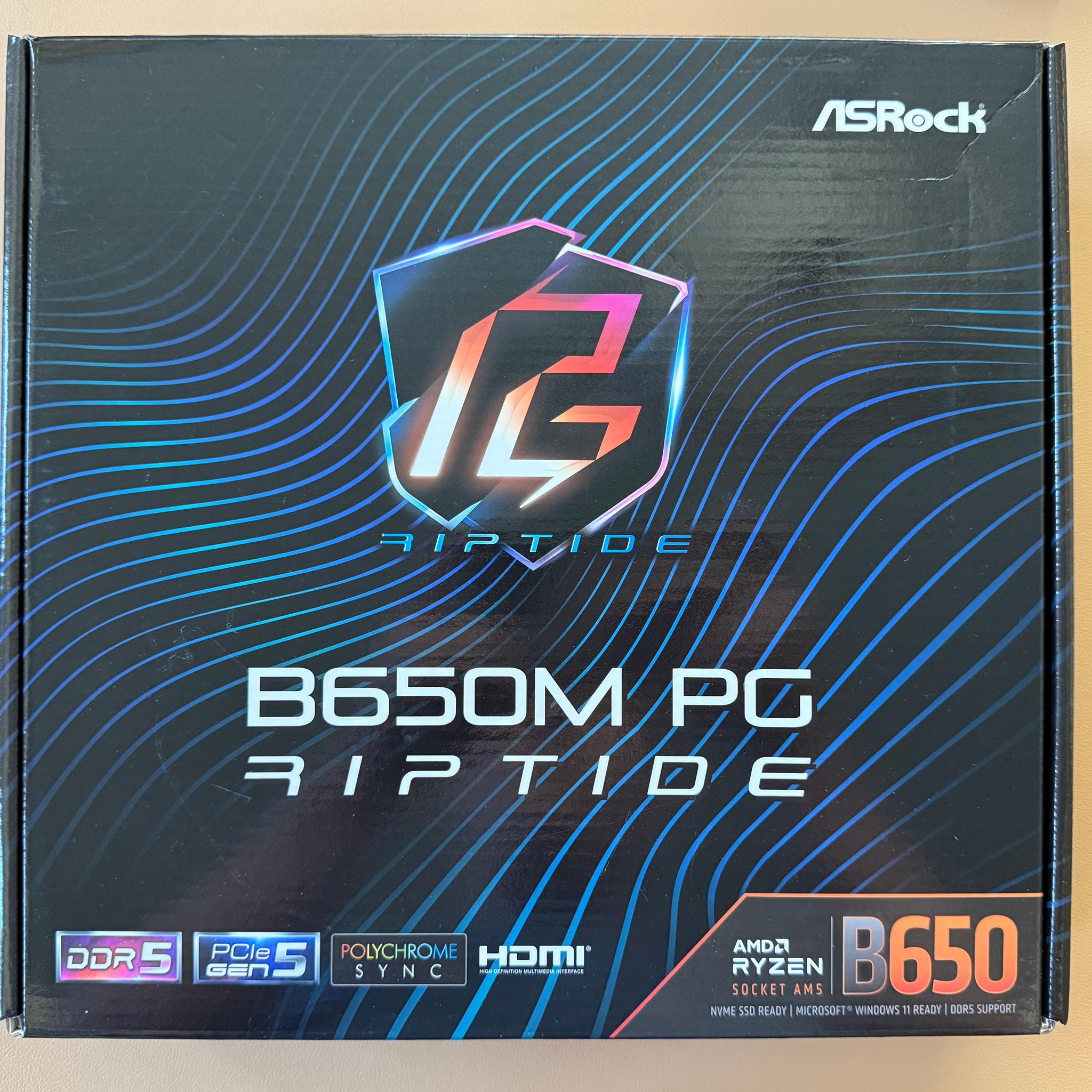 AMD Ryzen 5 7600X + Asrock B650M PG Riptide + GSkill 16GB 6000mhz DDR5 Combo - With Cooler