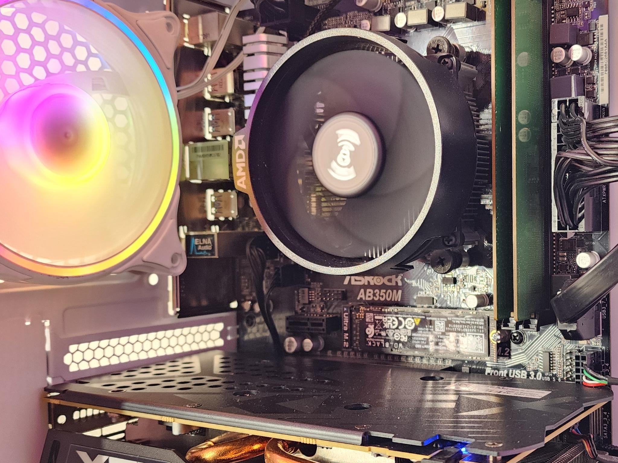 Gaming PC Ryzen 5 2600 16GB RAM 256GB SSD+1TB HDD RX 570 8GB Win11 Computer