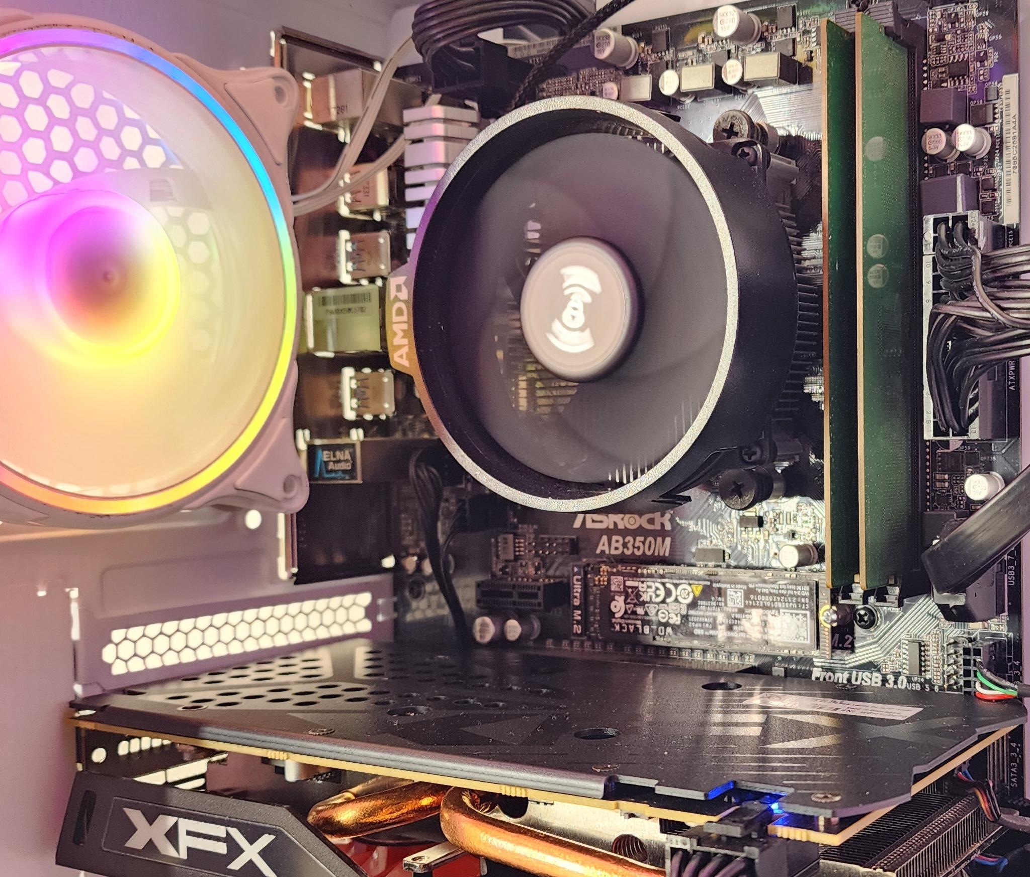 Gaming PC Ryzen 5 2600 16GB RAM 256GB SSD+1TB HDD RX 570 8GB Win11 Computer