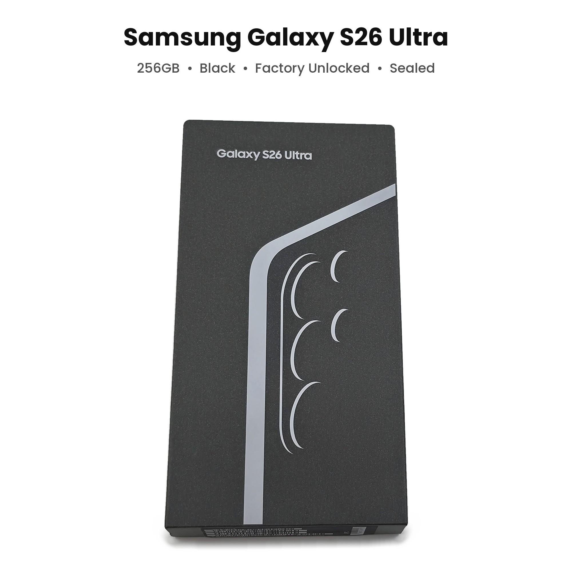 Samsung Galaxy S26 Ultra 256GB Black Factory Unlocked SM-S948U1 New Sealed