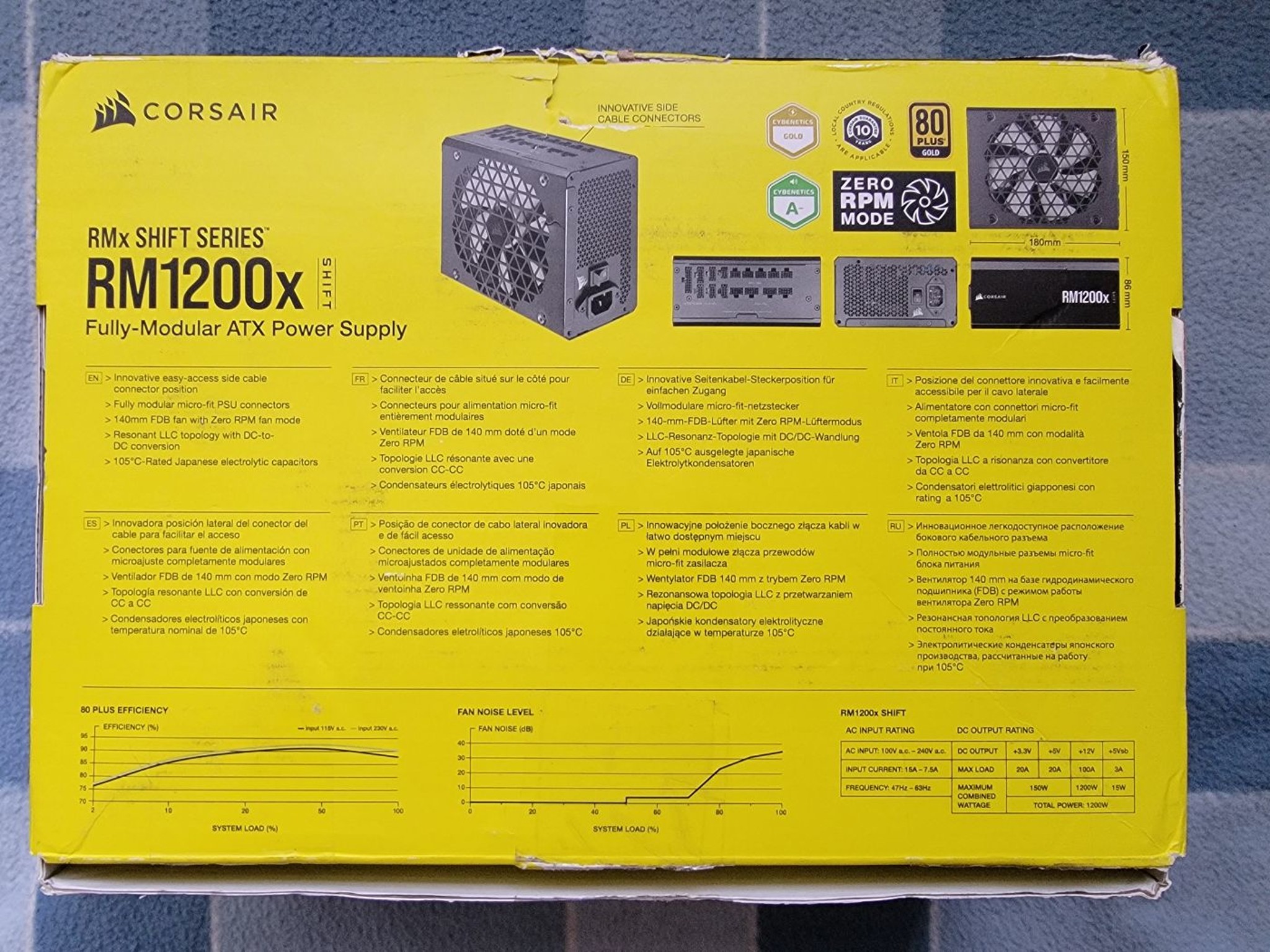 Corsair RM1200x 1200w Gold PSU - RMx Shift Series - Used