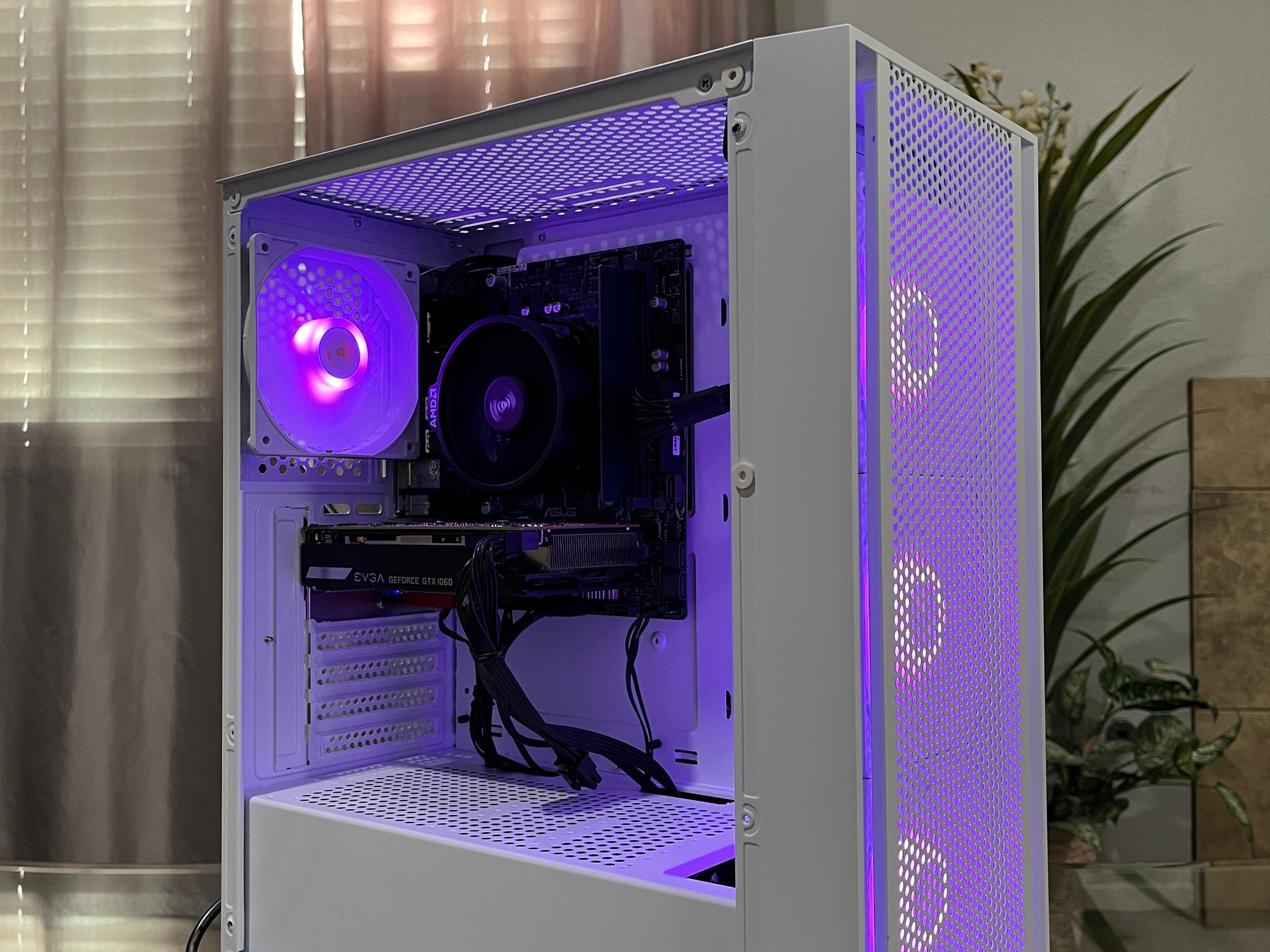 GTX 1060 6GB, Ryzen 5 2600, 8GB RAM | White RGB Gaming Computer/Pc